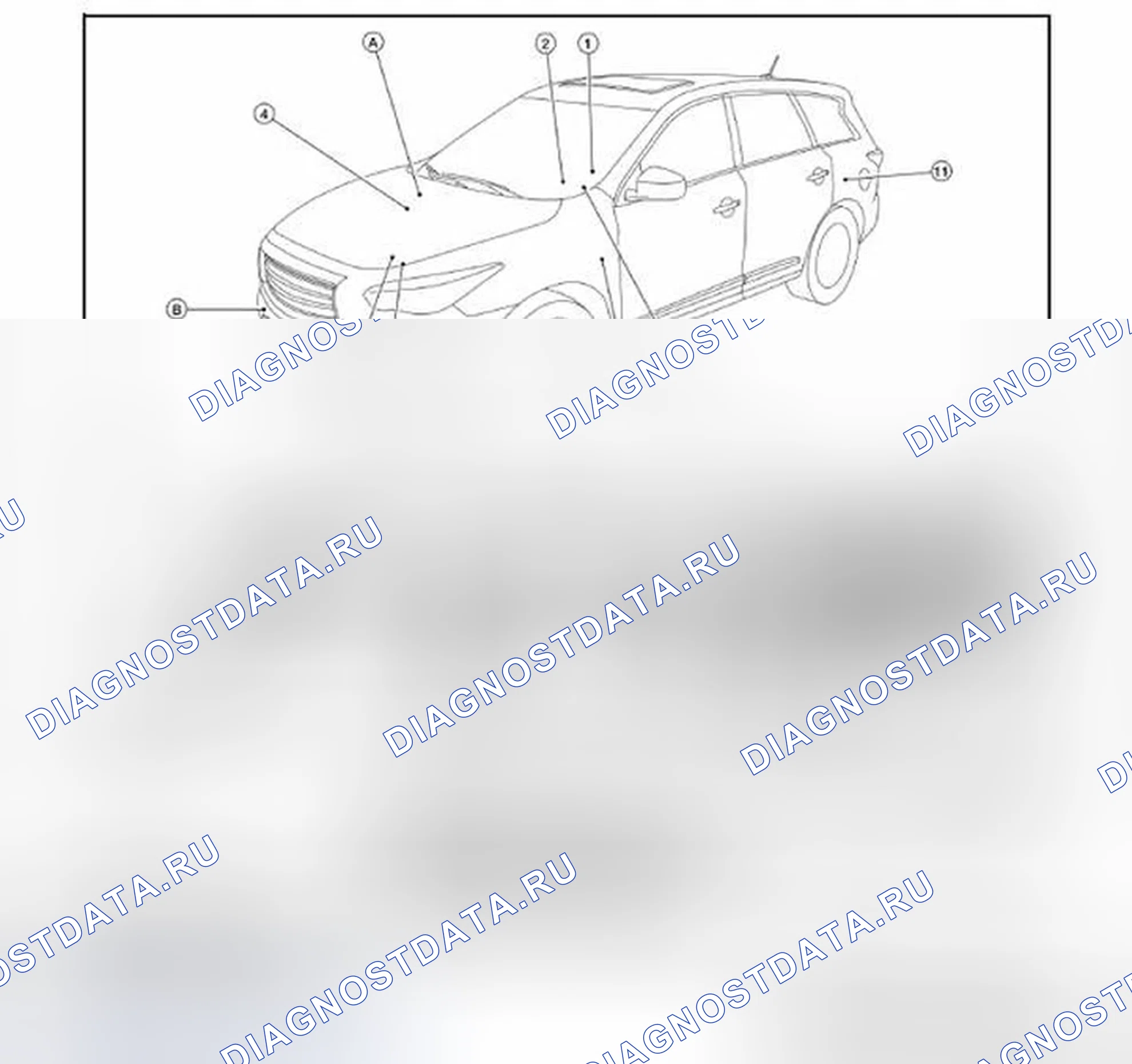 Рис. 112: Расположение компонентов. Infiniti QX60 I