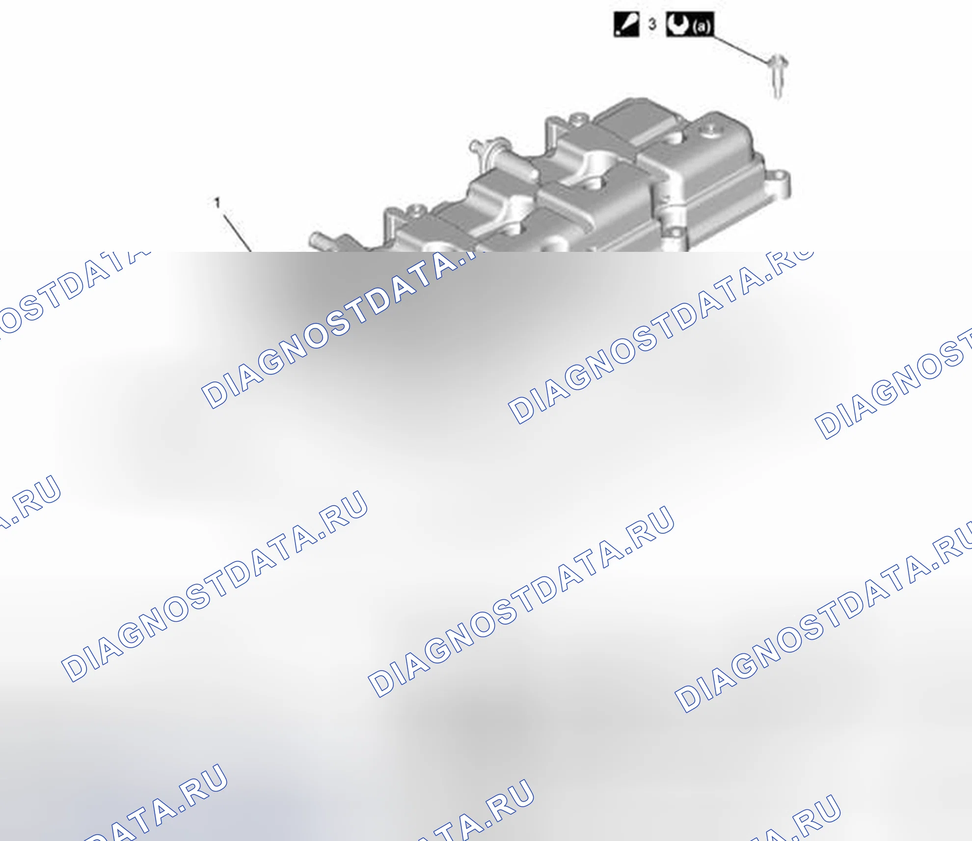 Рис. 10: Компоненты крышки головки цилиндров. Suzuki SX4 I рестайлинг