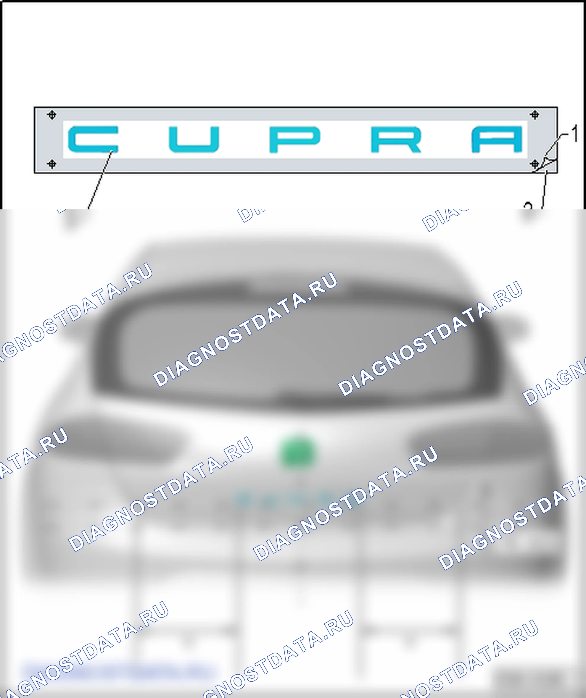 Молдинги и анаграммы. SEAT Leon Ii