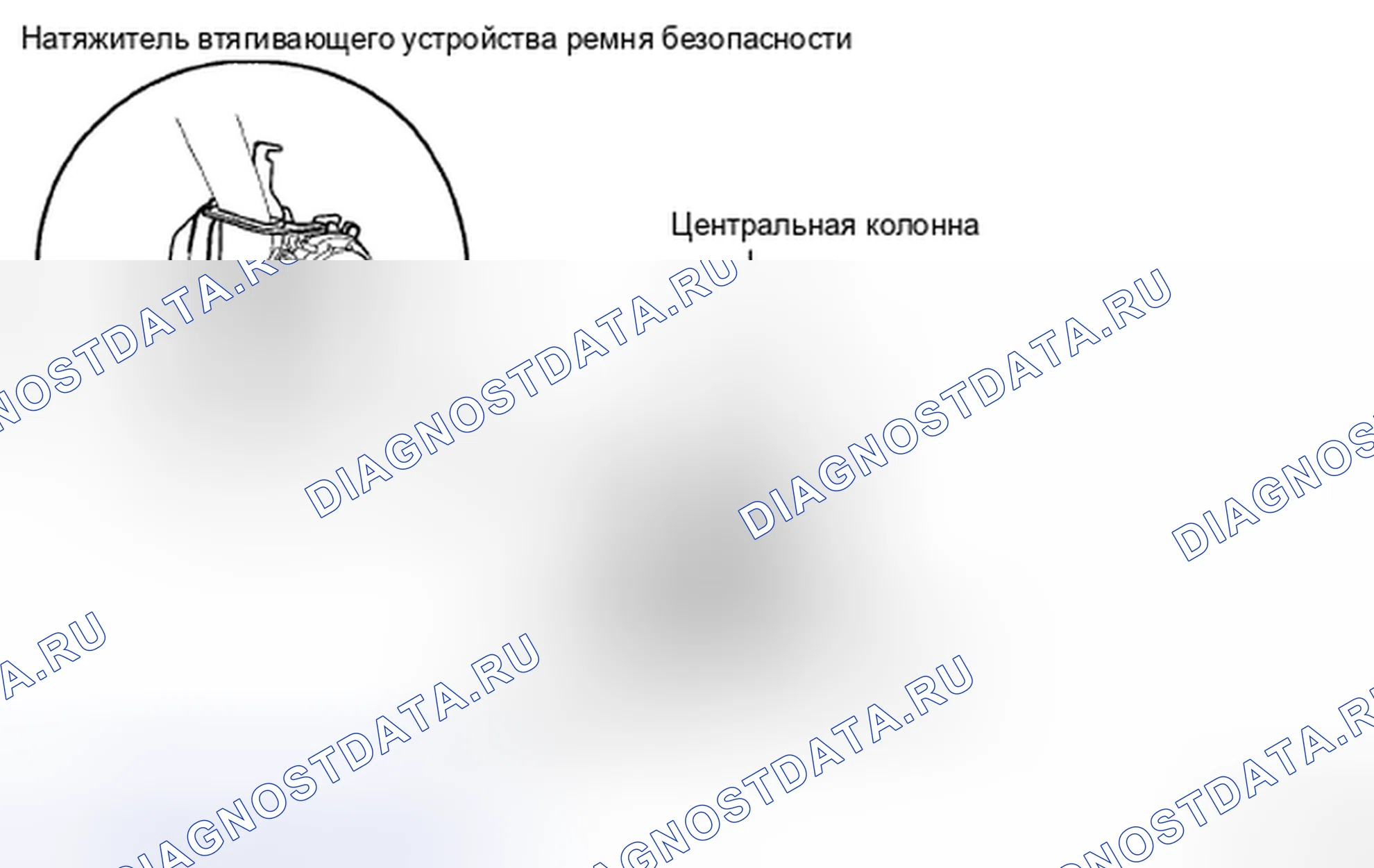 Рис. 104: УСТРОЙСТВО ПРЕДВАРИТЕЛЬНОГО НАТЯЖЕНИЯ ВТЯГИВАЮЩЕГО УСТРОЙСТВА РЕМНЯ БЕЗОПАСНОСТИ (BPT). Hyundai Santa Fe II