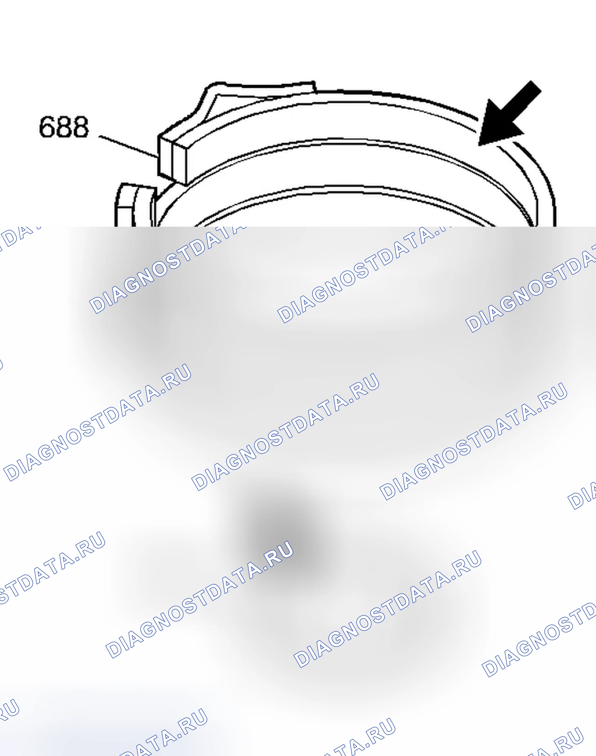 Рис. 236: Передняя ленточная сборка. Buick Rendezvous I