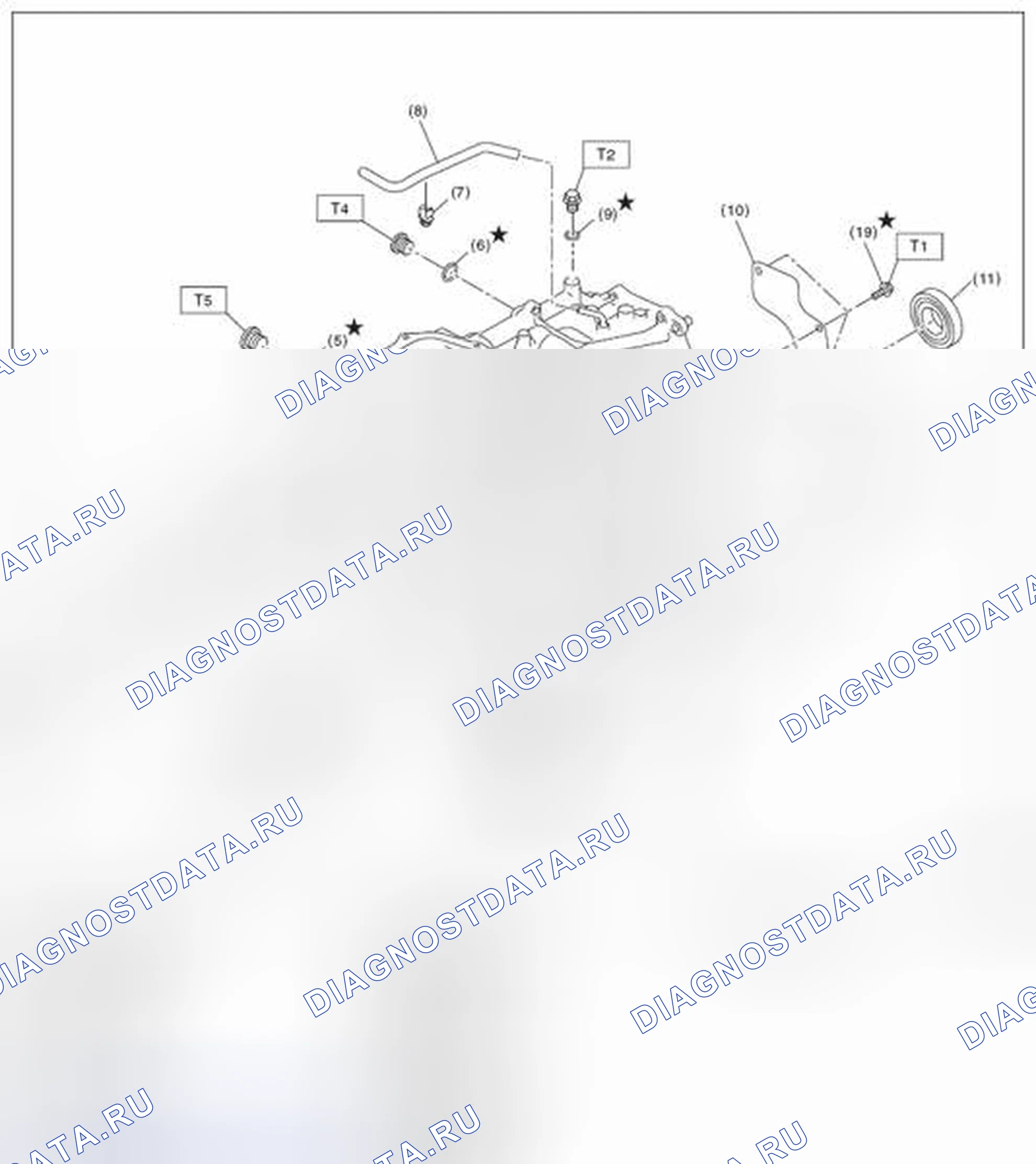 Рис. 377: КАРТЕР КОРОБКИ ПЕРЕДАЧ. Subaru Impreza WRX GE рестайлинг