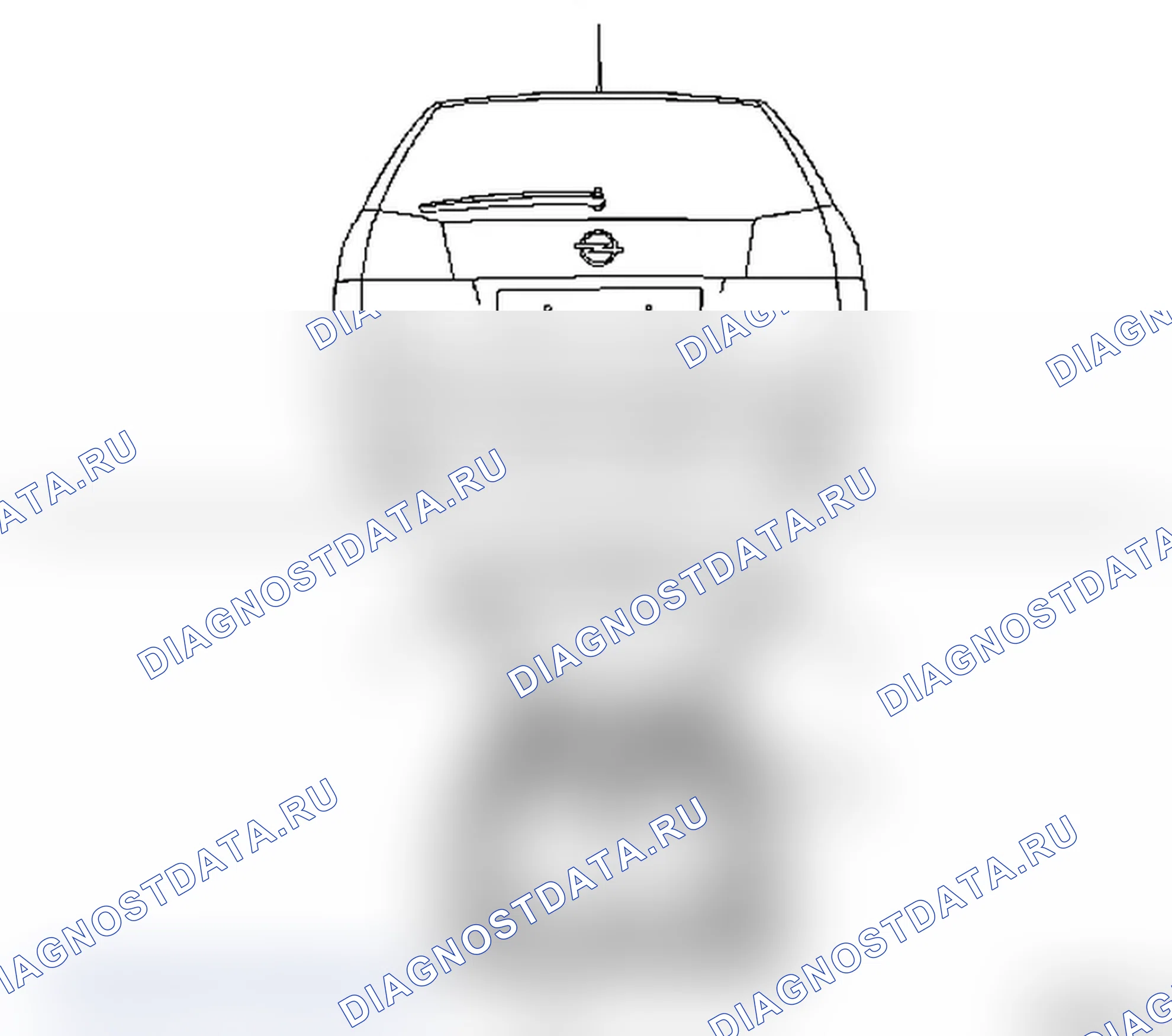 Задняя (торцевая) дверь - Vectra-C Caravan. Opel Vectra C
