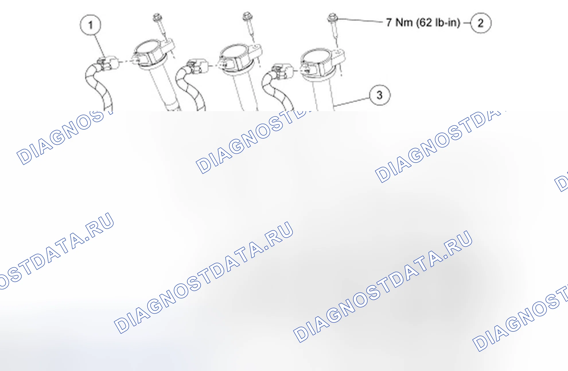 Рис. 2: Компоненты зажигания двигателя - разнесенный вид. Ford Fusion I рестайлинг