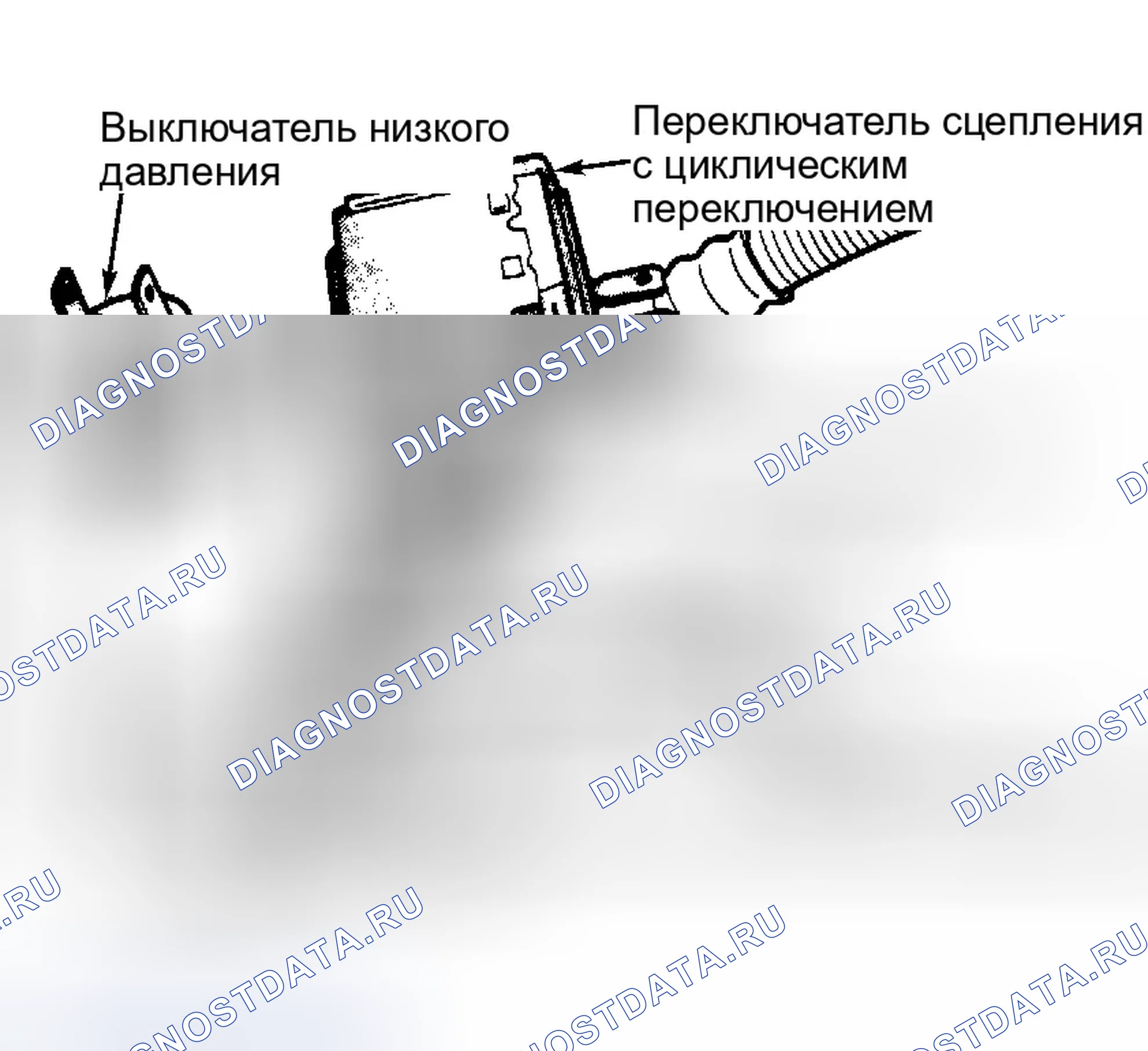 Рис. 2: Типичный циклический переключатель сцепления и расширительный клапан. Dodge Ram Van II
