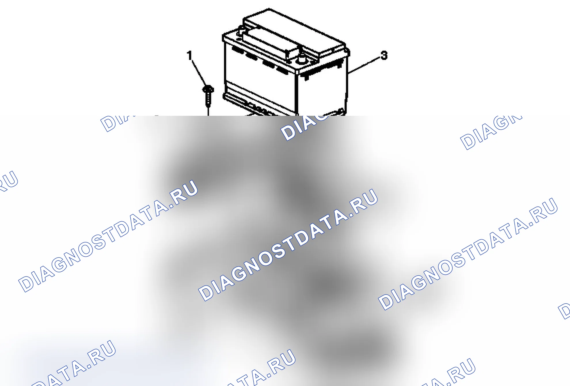 Рис. 1: Замена вспомогательного аккумулятора. Chevrolet Silverado 3500 HD 