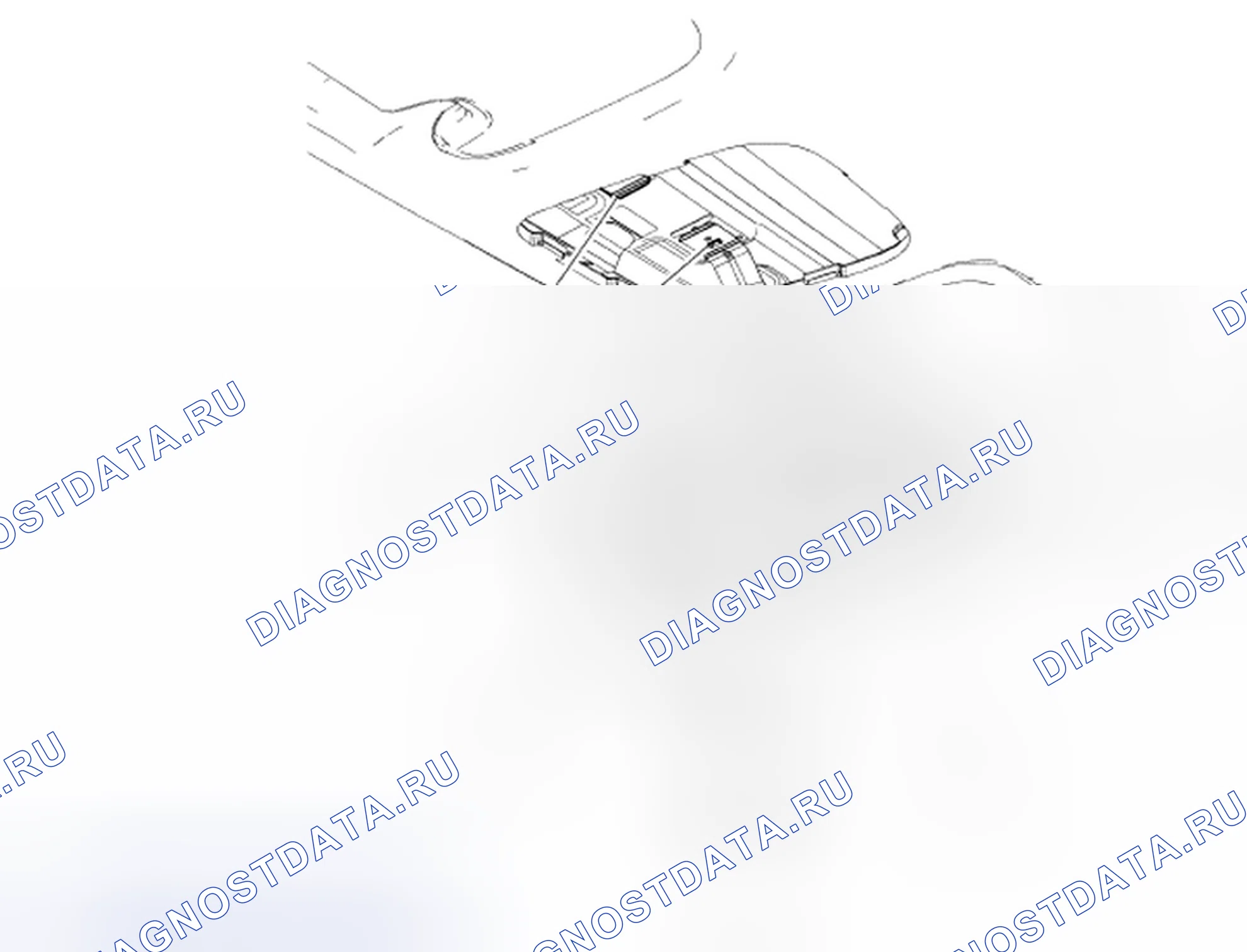 Рис. 36: Внутренний фонарь - спереди. Hyundai Lafesta I