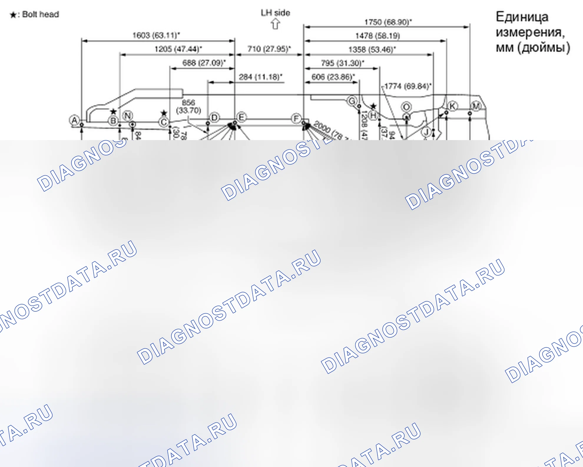 Рис. 22: Измерение (2WD). Infiniti G35 IV