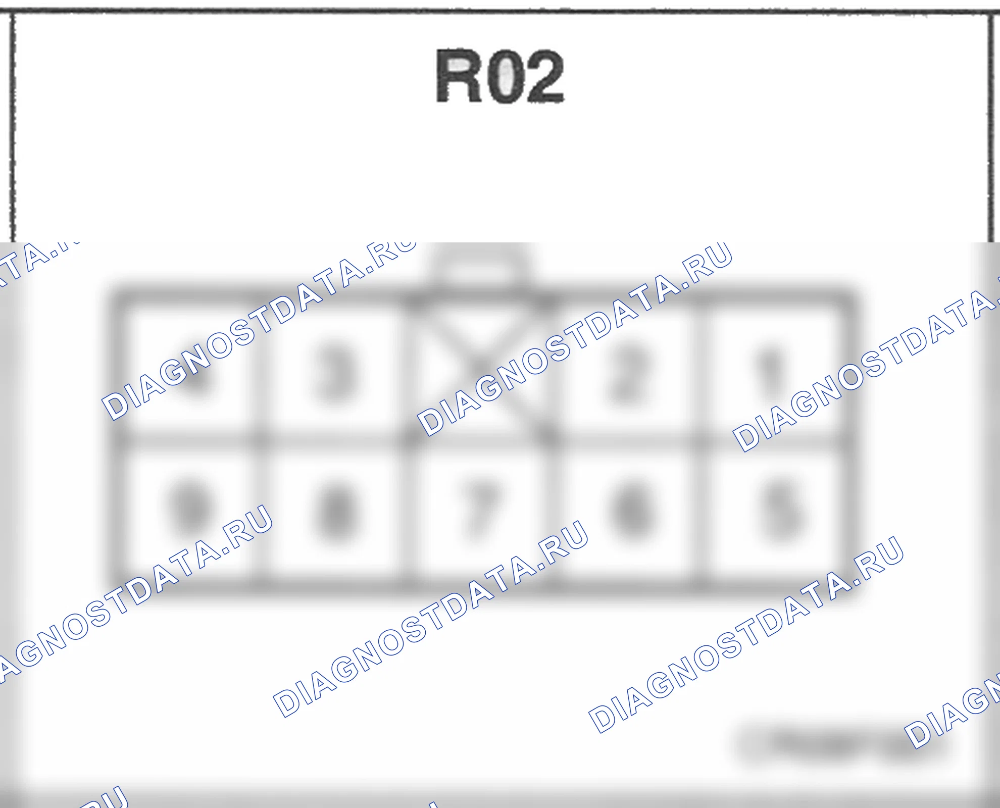 Распиновка разъёма R02 — заднего жгута. Hyundai H-1 A1