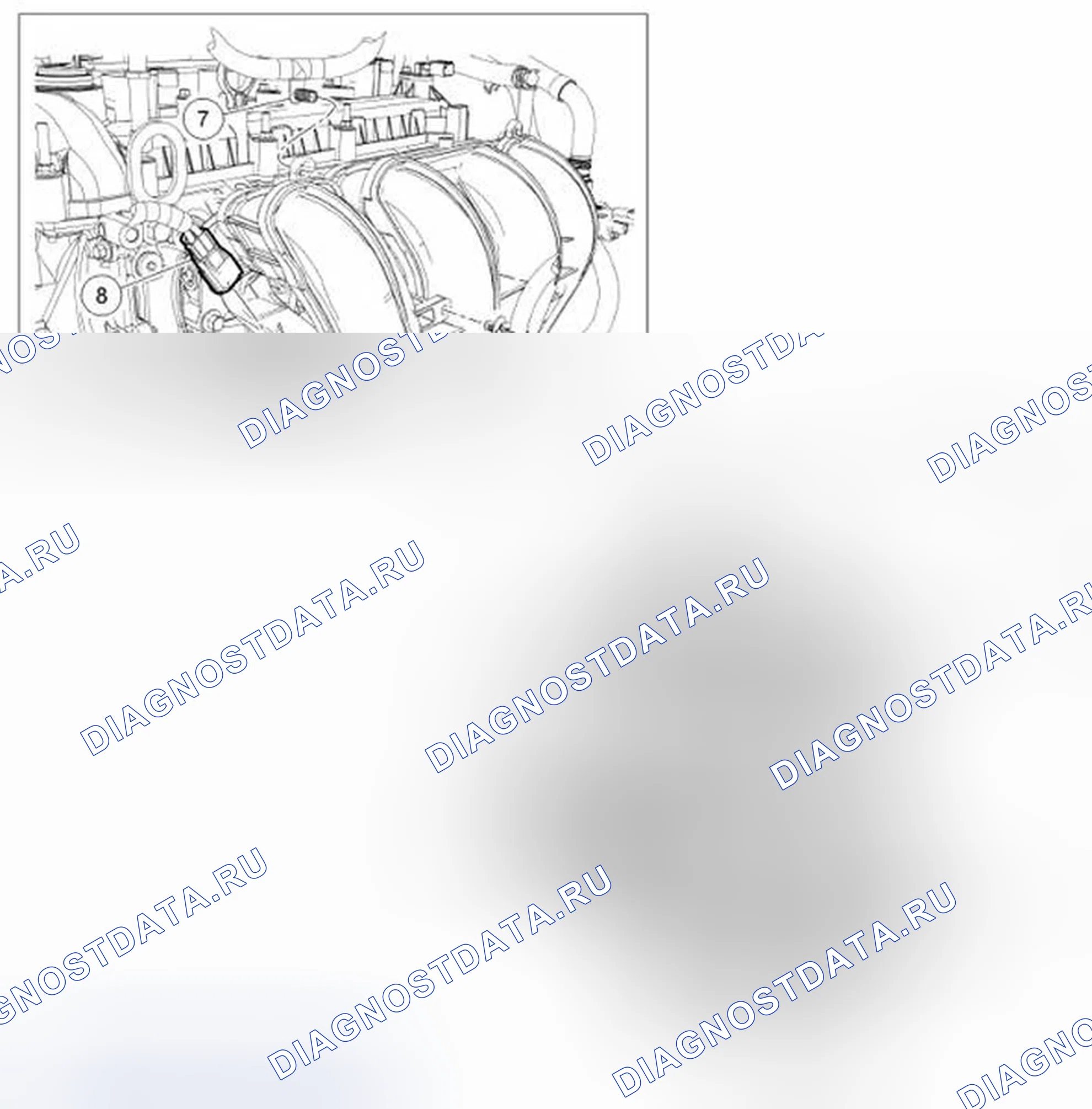 Рис. 812: Впускной коллектор. Ford Escape I рестайлинг 2