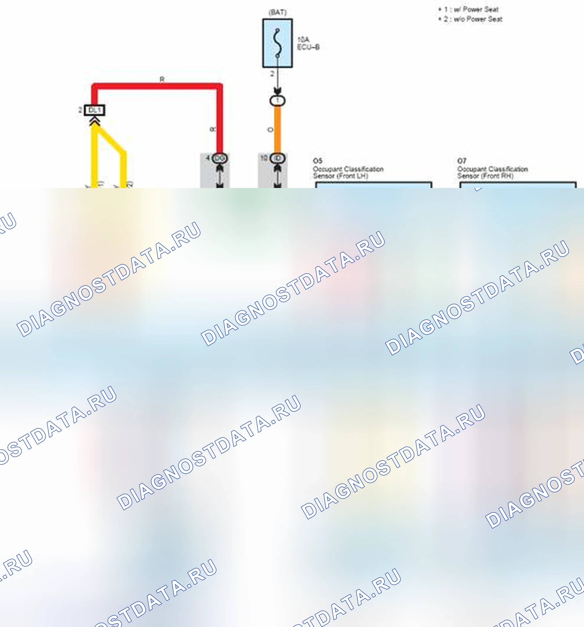 Рис. 191: Схема подключения SRS (4 из 4). Toyota Avalon XX30