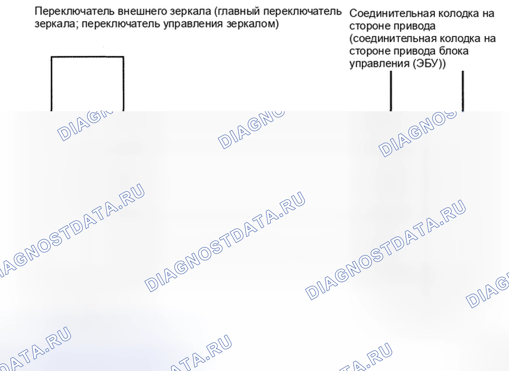 Рис. 23: Электрические зеркала со стороны водителя и переднего пассажира - электросхема. Honda CR-V VI