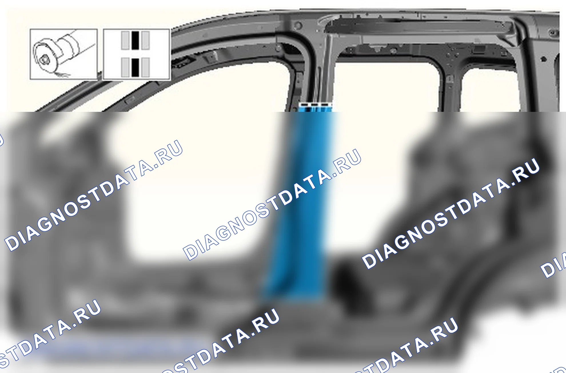 Как снять и установить стойку 'B' и усиление. Ford Tourneo Courier I