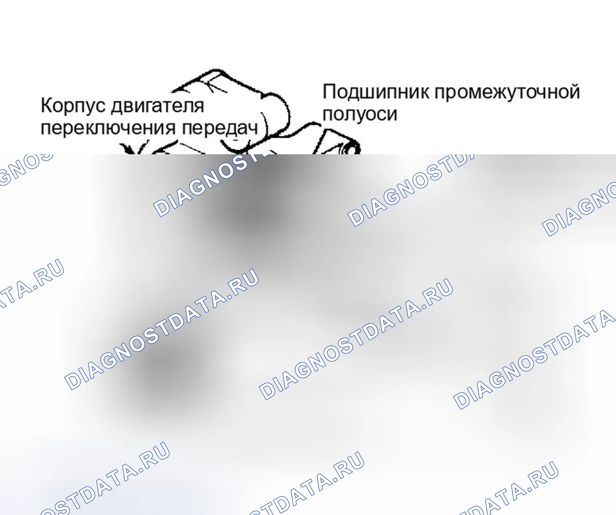 Рис. 2: Демонтаж (правая и промежуточная полуоси). Dodge Dakota 
