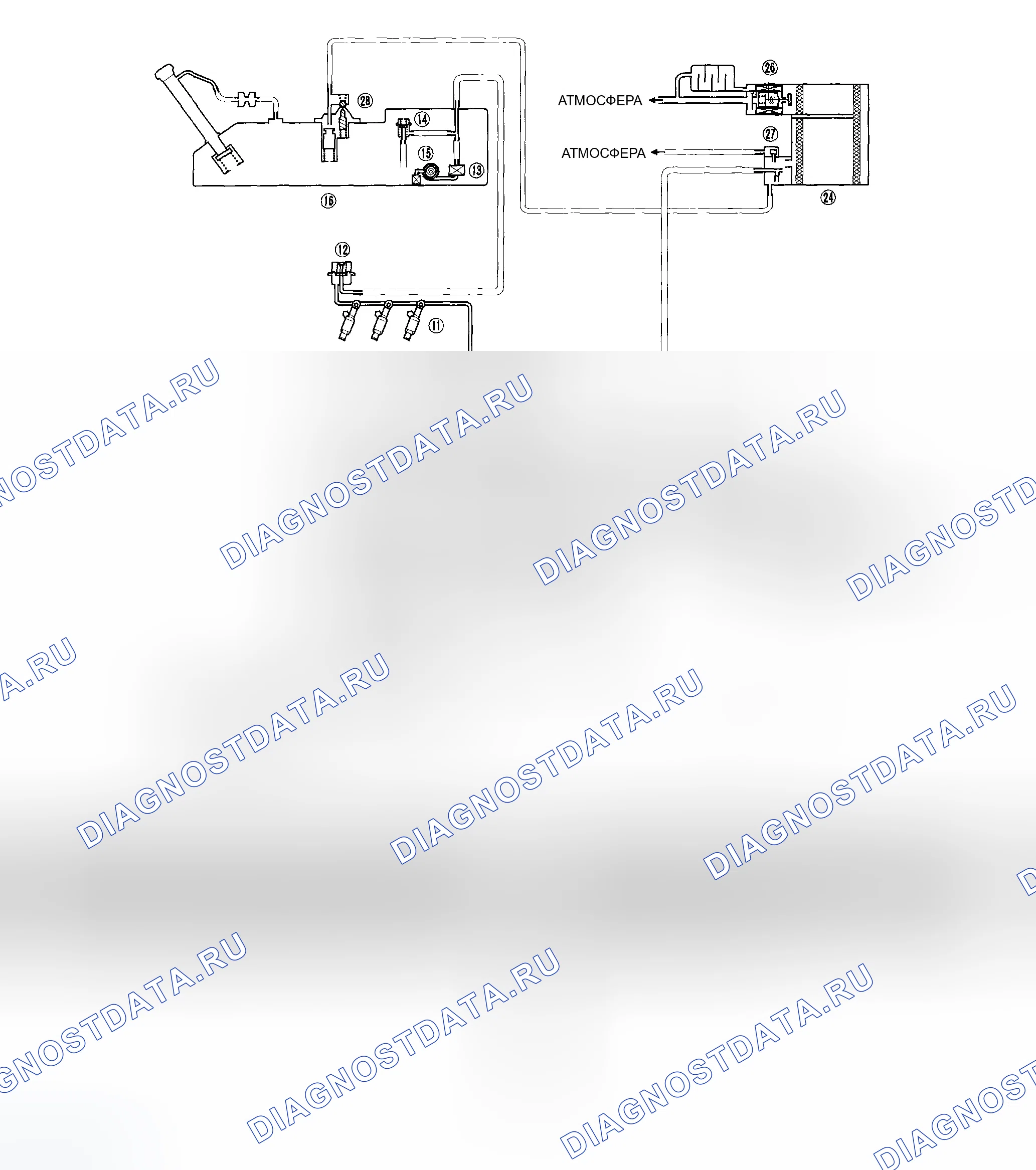 Рис. 24: Распределение вакуума. Honda CR-V II рестайлинг