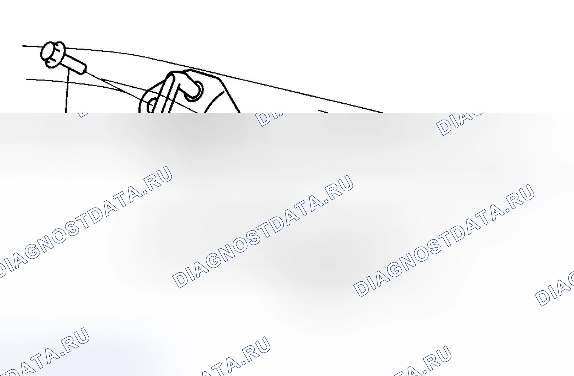 Рис. 43: СНЯТИЕ / УСТАНОВКА ФИКСАТОРА ЗАТВОРА ПОДЪЕМНИКА. Mazda 5 I