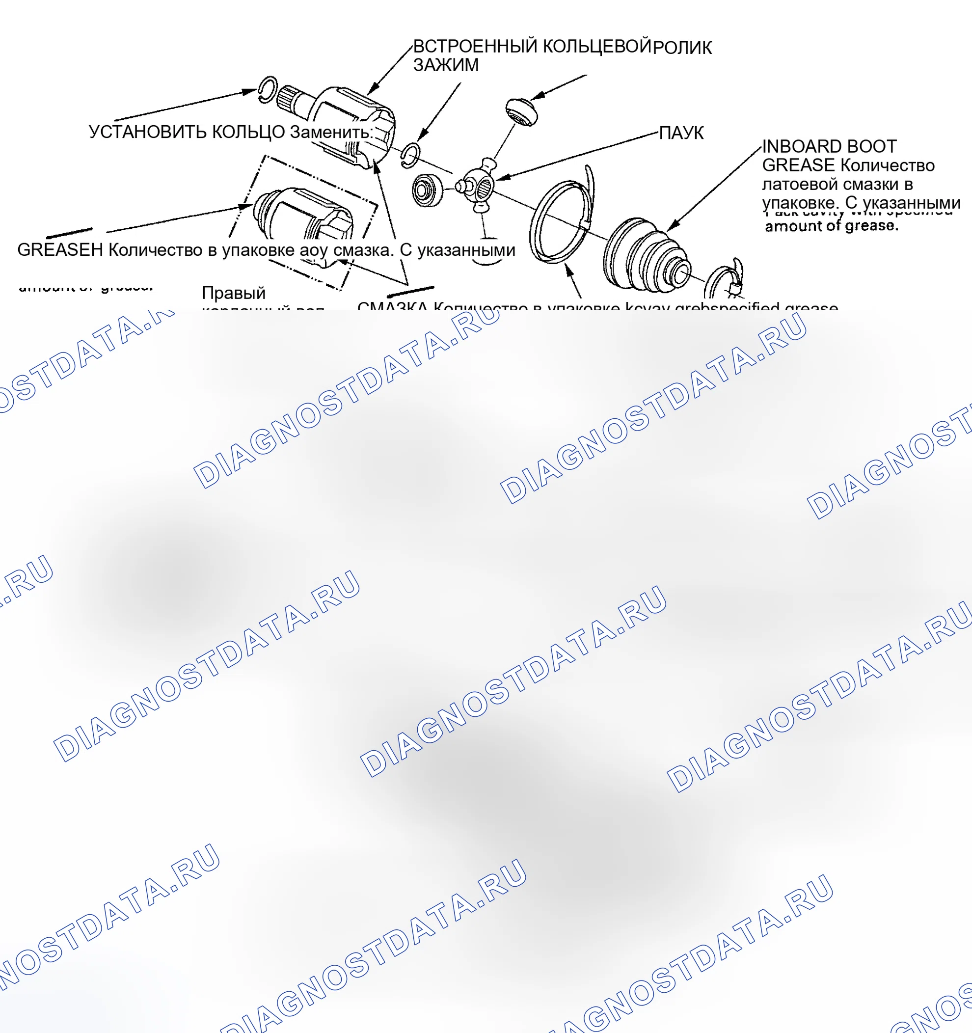 Рис. 25: Повторная сборка (внутреннее соединение). Honda CR-V II