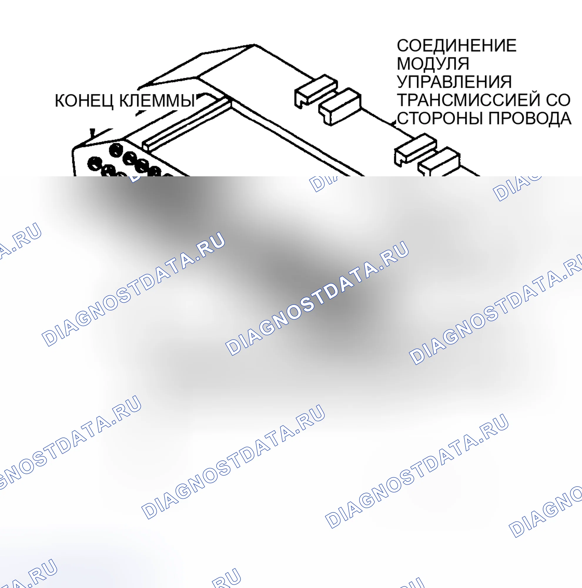 Рис. 333: Тест Tc-36A - Вид разъема блок управления силовым агрегатом (PCM) (блок управления силовым агрегатом). Dodge Cab & Chassis R2500 AD pre