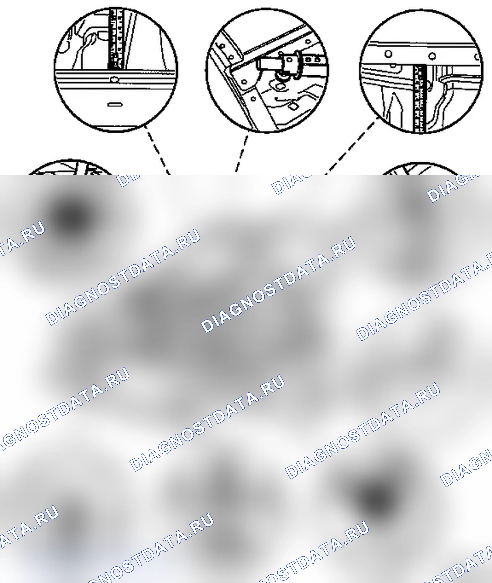 Схема измерения кузова моделей F 08, F 08 & W5L, F 68. Opel Corsa C