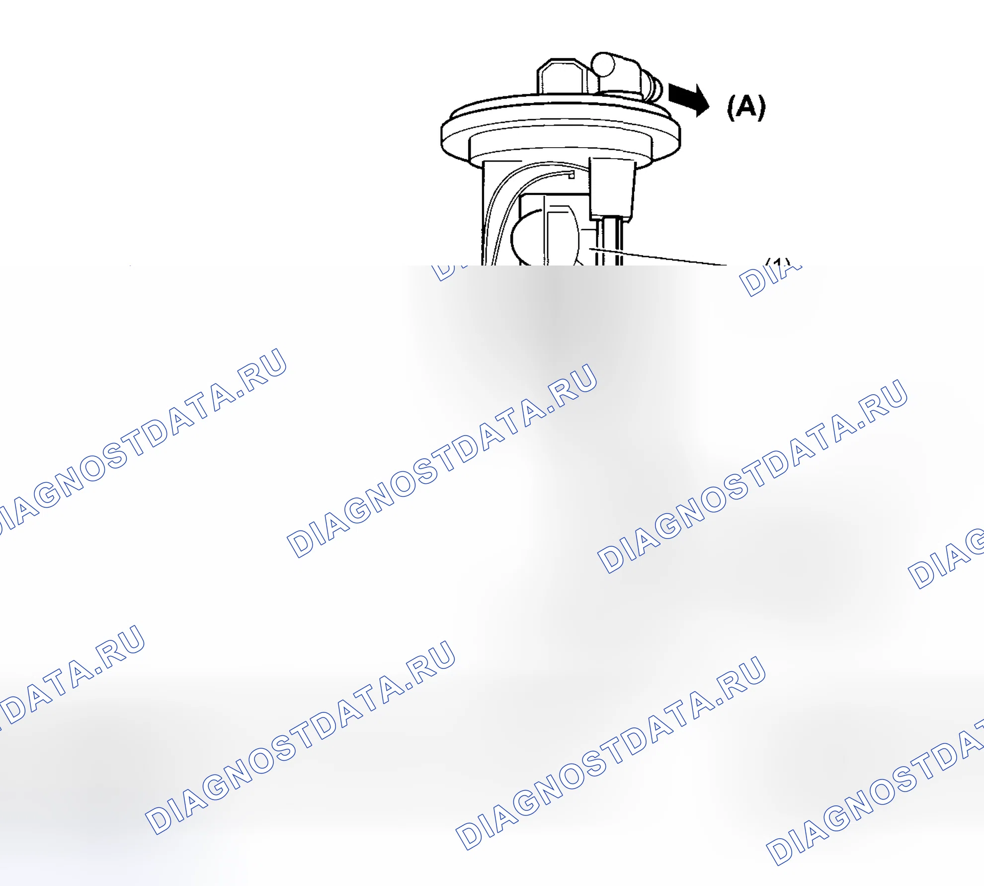 Рис. 63: ПОДКАМЕРНЫЙ ДАТЧИК УРОВНЯ ТОПЛИВА. Subaru Outback BP рестайлинг