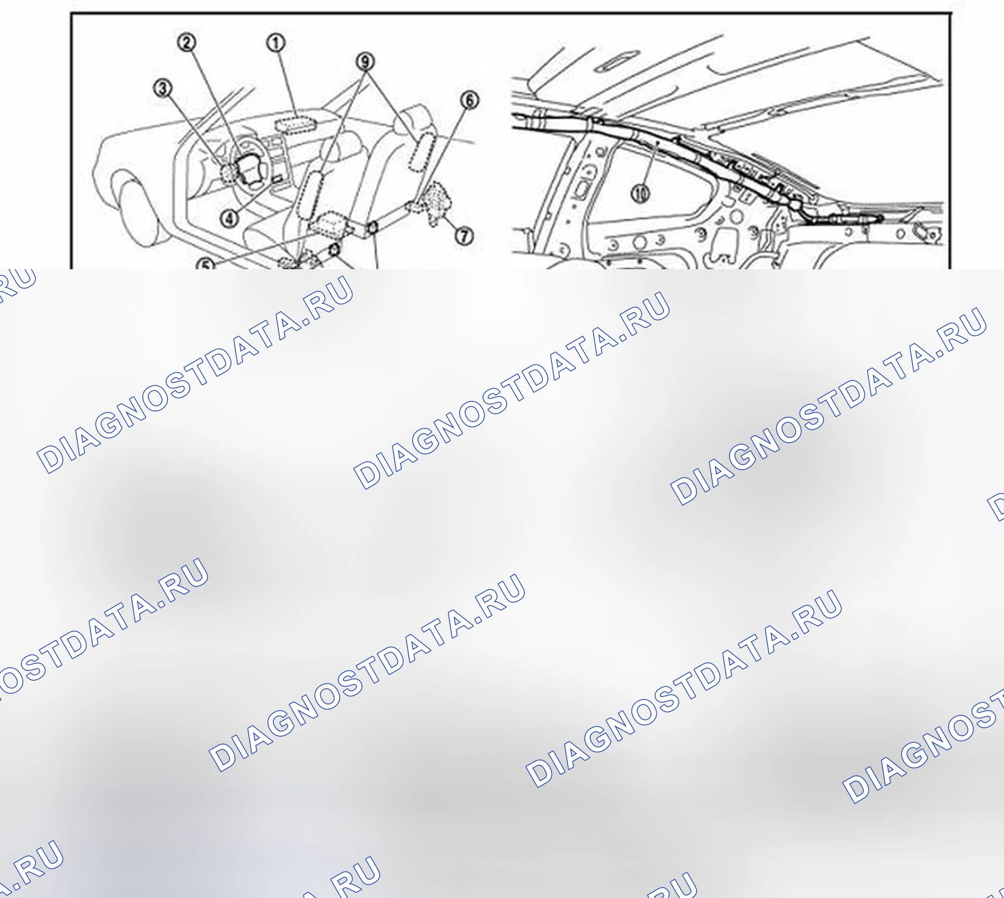 Рис. 117: ВОЗДУШНЫЙ МЕШОК SRS. Infiniti G37 IV рестайлинг