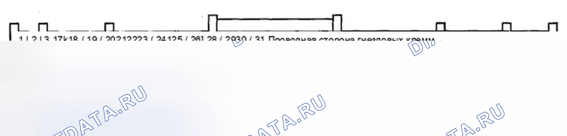 Рис. 638: РАЗЪЕМ A (32P) БЛОКА УПРАВЛЕНИЯ ACURALINK (ПРИЕМНИК XM). Acura ZDX I
