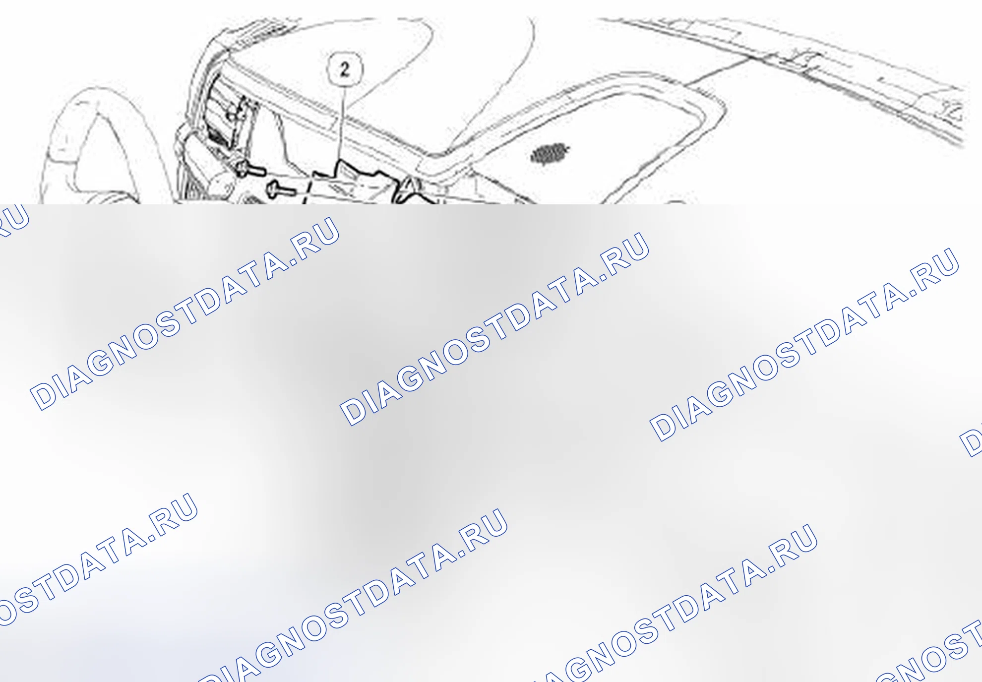 Рис. 93: Интерфейсный модуль переднего дисплея (FDIM) - без навигации. Hyundai ix55 I