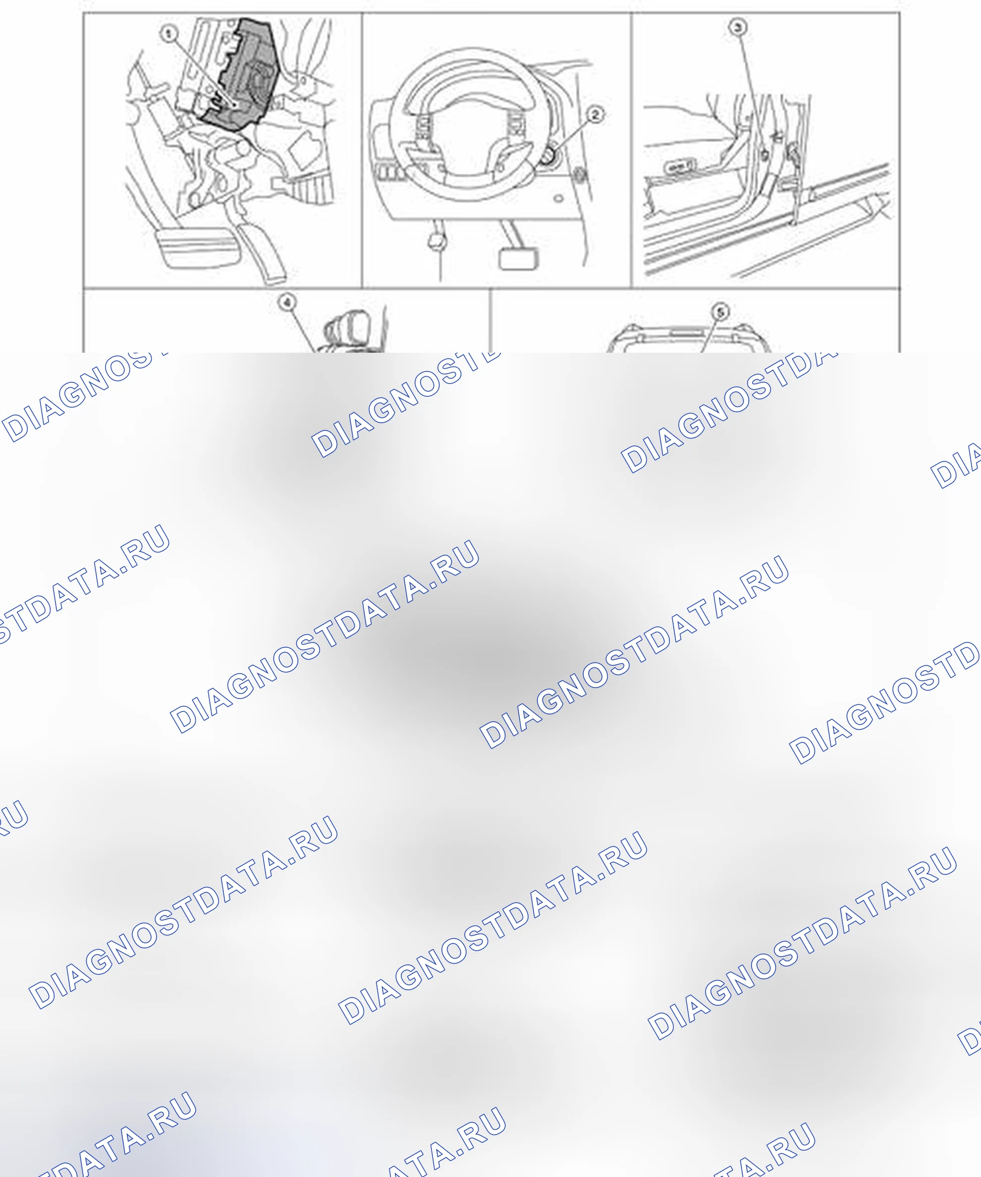 Рис. 70: Расположение компонентов. Honda N-VAN I