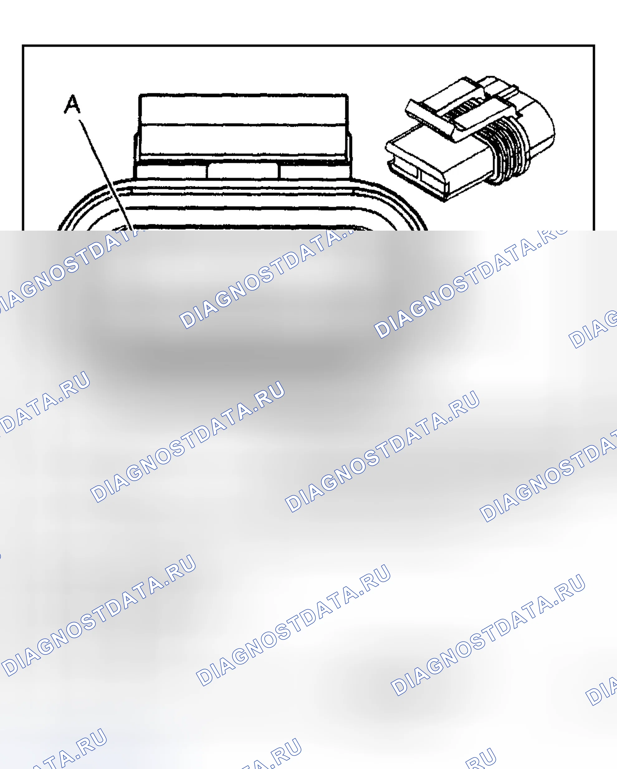 Рис. 69: Вид с торца разъема системы охлаждения. Chevrolet Impala VIII