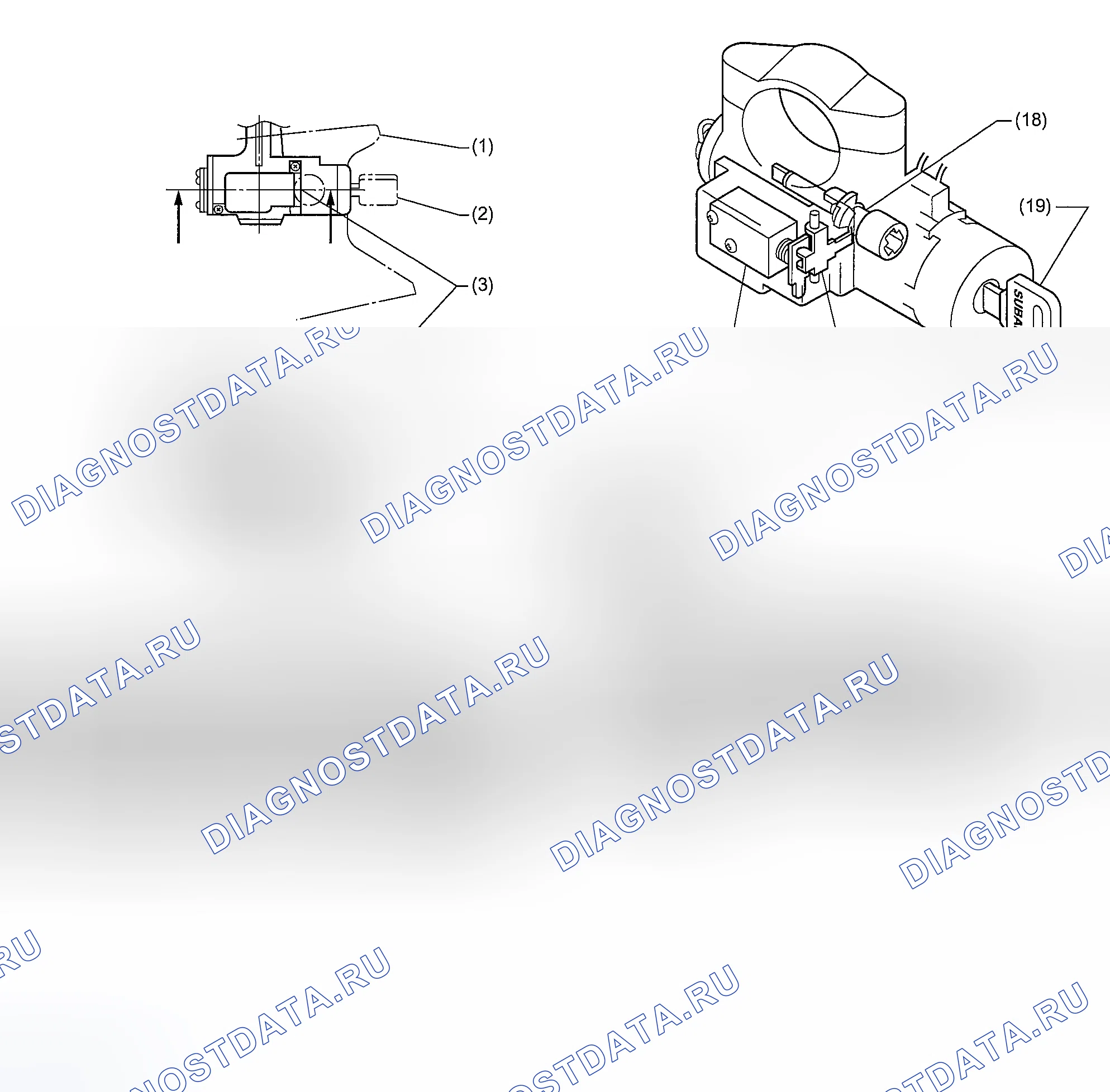 Рис. 92: ФУНКЦИЯ БЛОКИРОВКИ КЛЮЧА. Subaru Forester SG