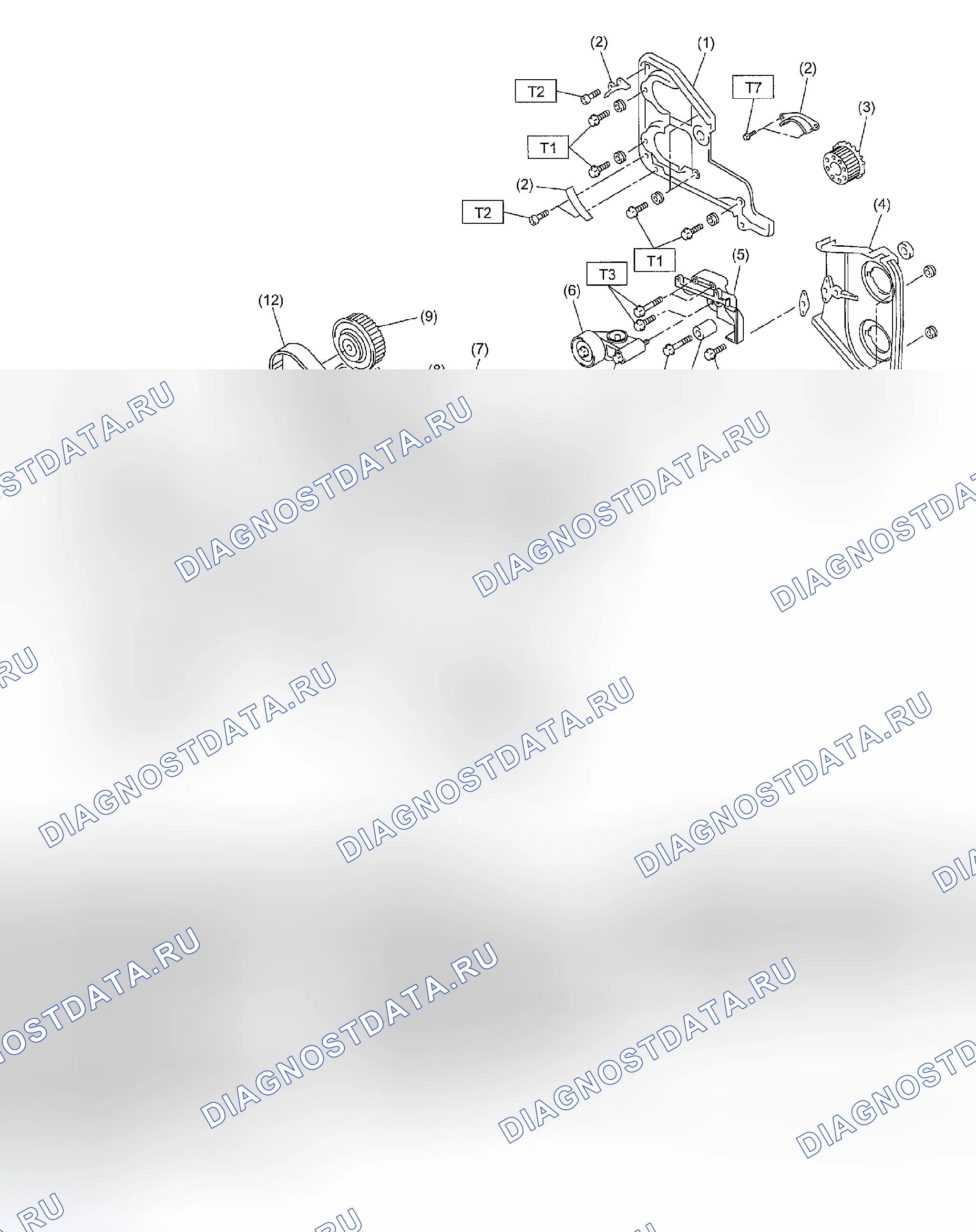 Рис. 484: ЗУБЧАТЫЙ РЕМЕНЬ. Subaru Impreza WRX GD/GG рестайлинг
