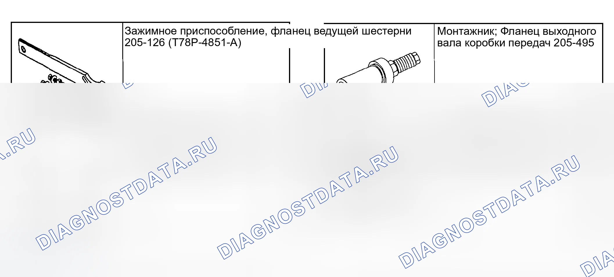 Рис. 219: Специальный инструмент (ы). Ford Ranger I