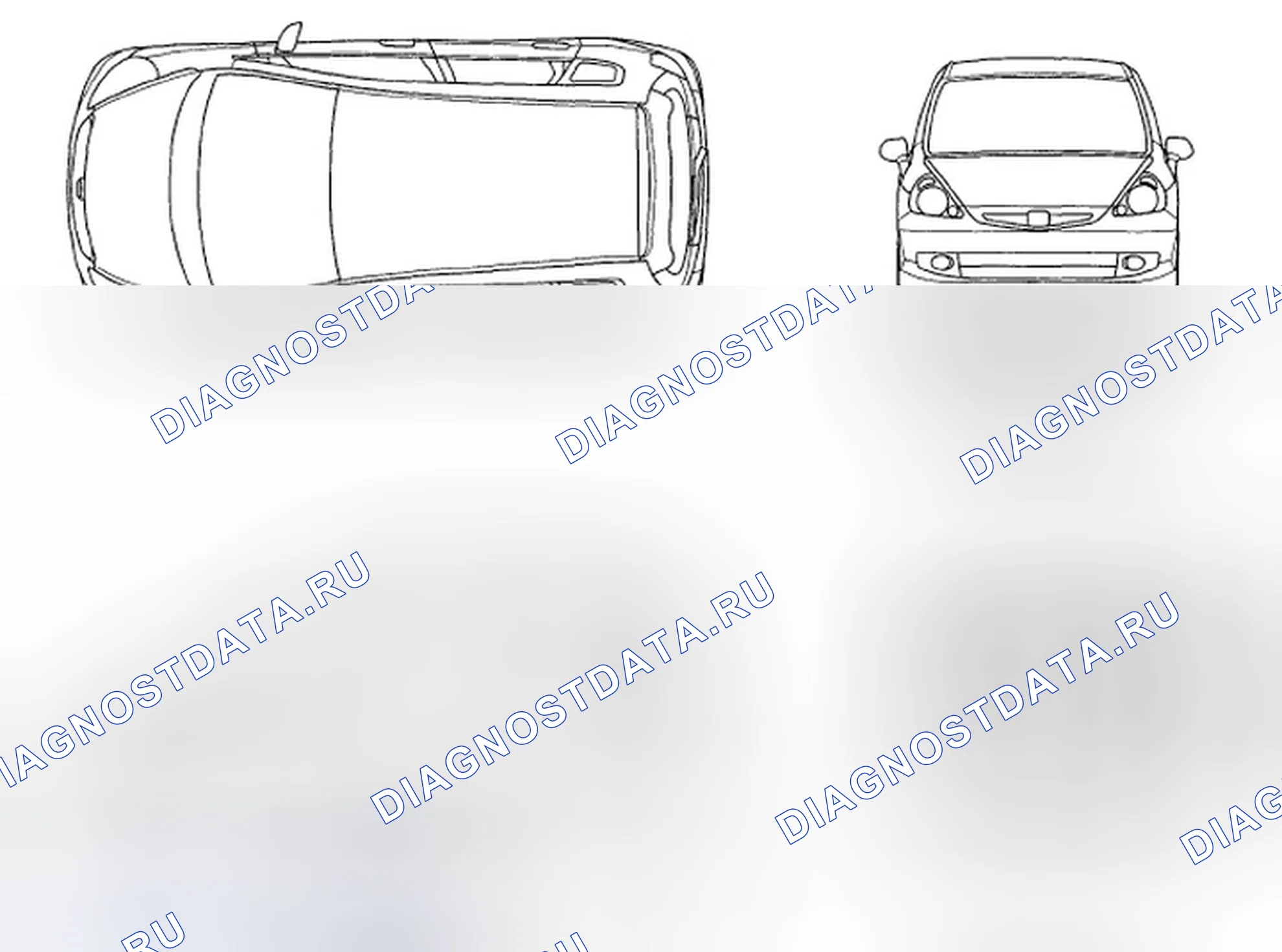 Рис. 1: Характеристики кузова. Honda Fit I