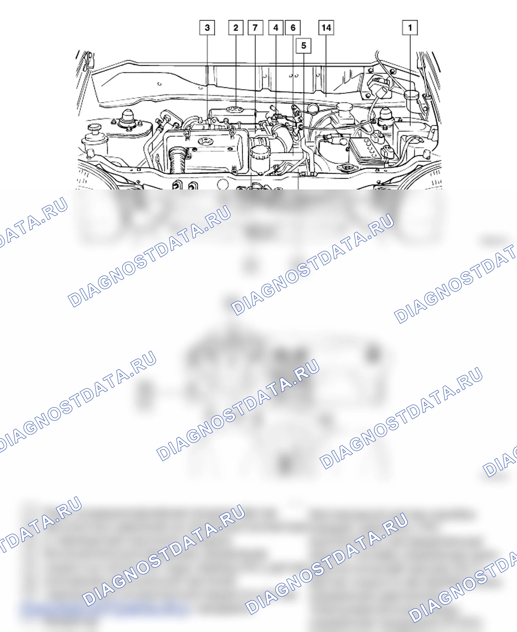 Расположение компонентов и компонентов. Hyundai Atos MX