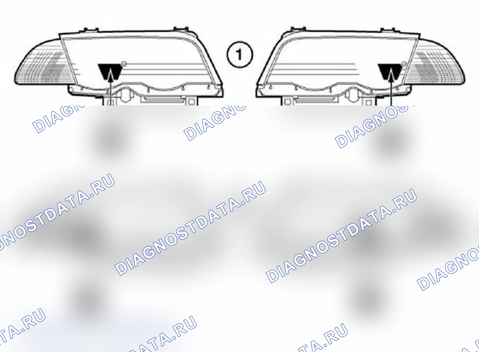 Рис. 19: 63 10 Регулировка фар для автомобилей RHD/LHD. BMW M3 E46