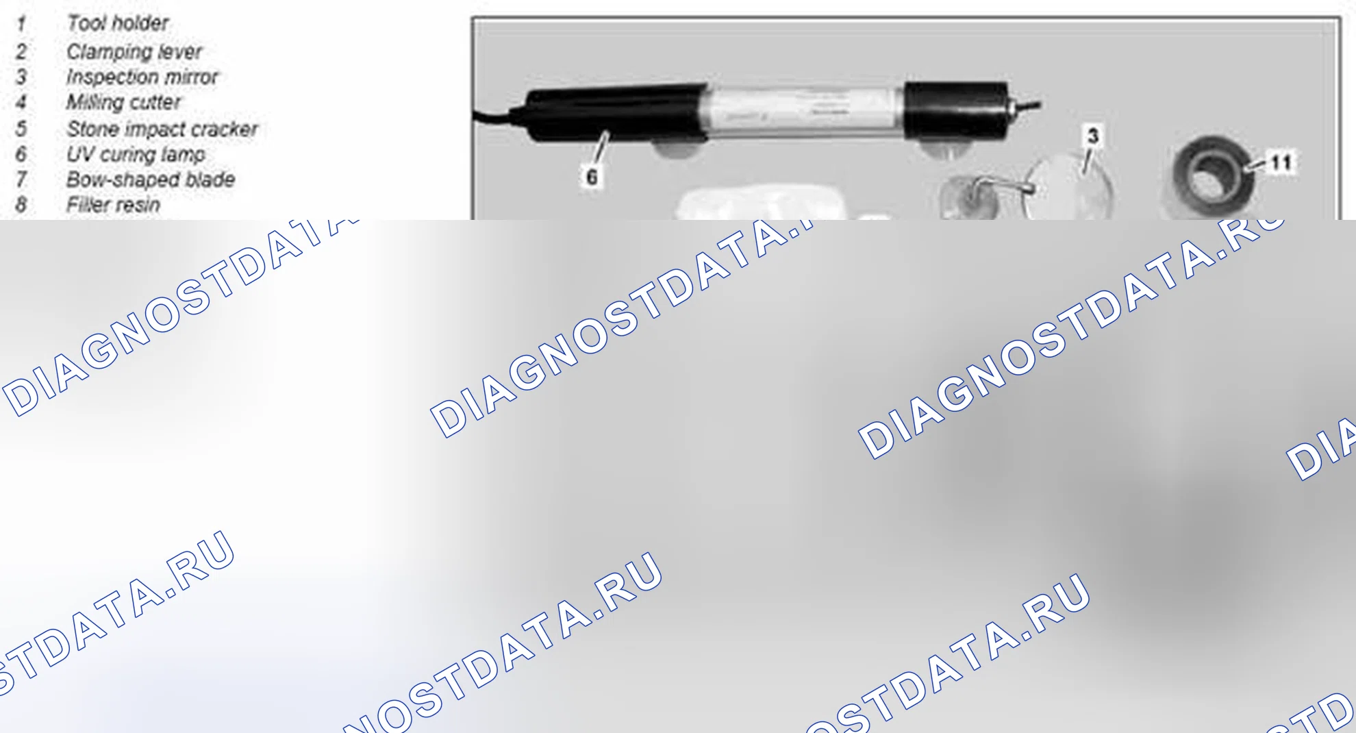 Рис. 77: Подготовка к ремонту лобового стекла - AR67.10-xtegx1-01MCC P-1600. Kia Soul I