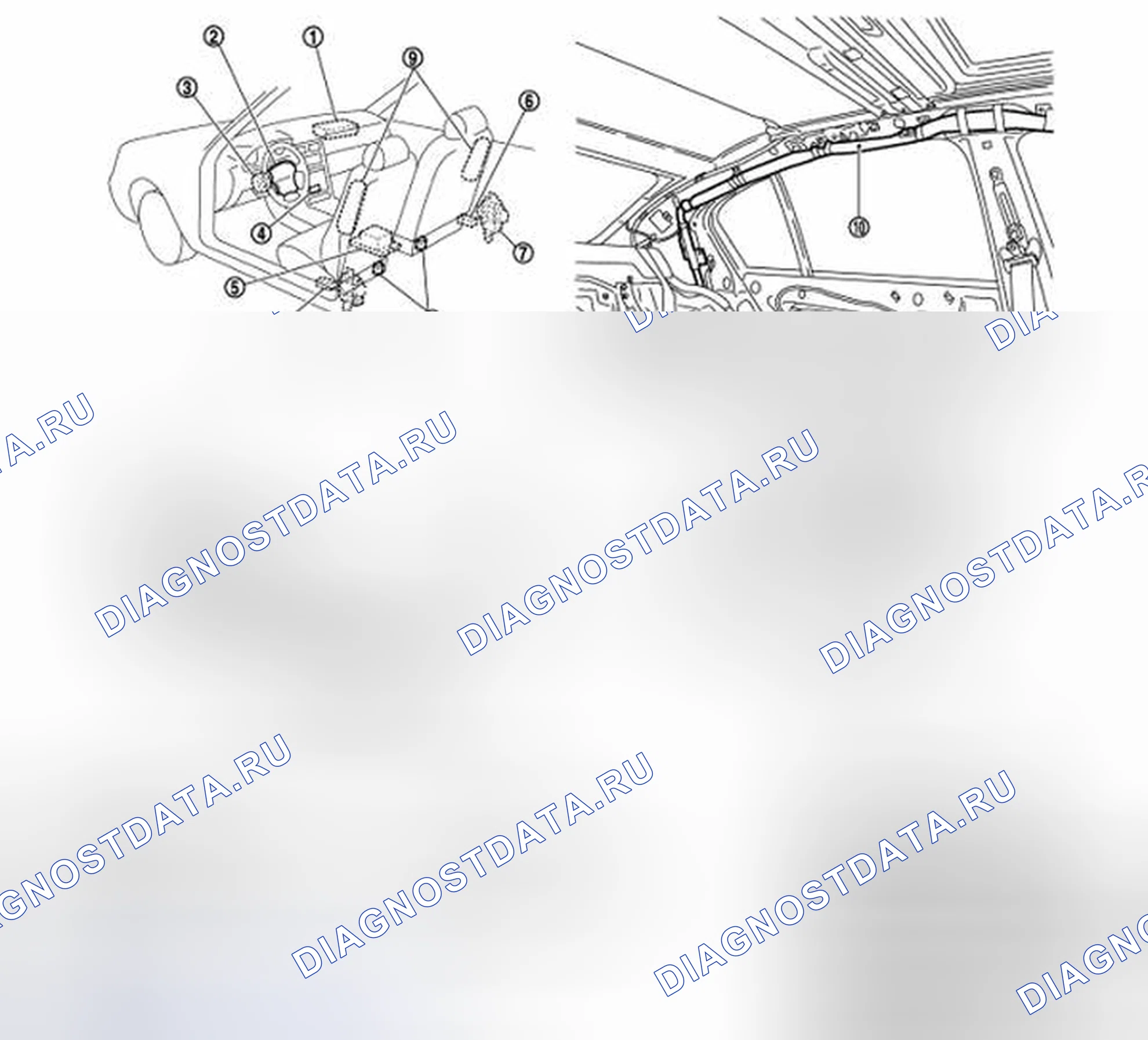 Рис. 22: Расположение компонентов. Infiniti G35 IV