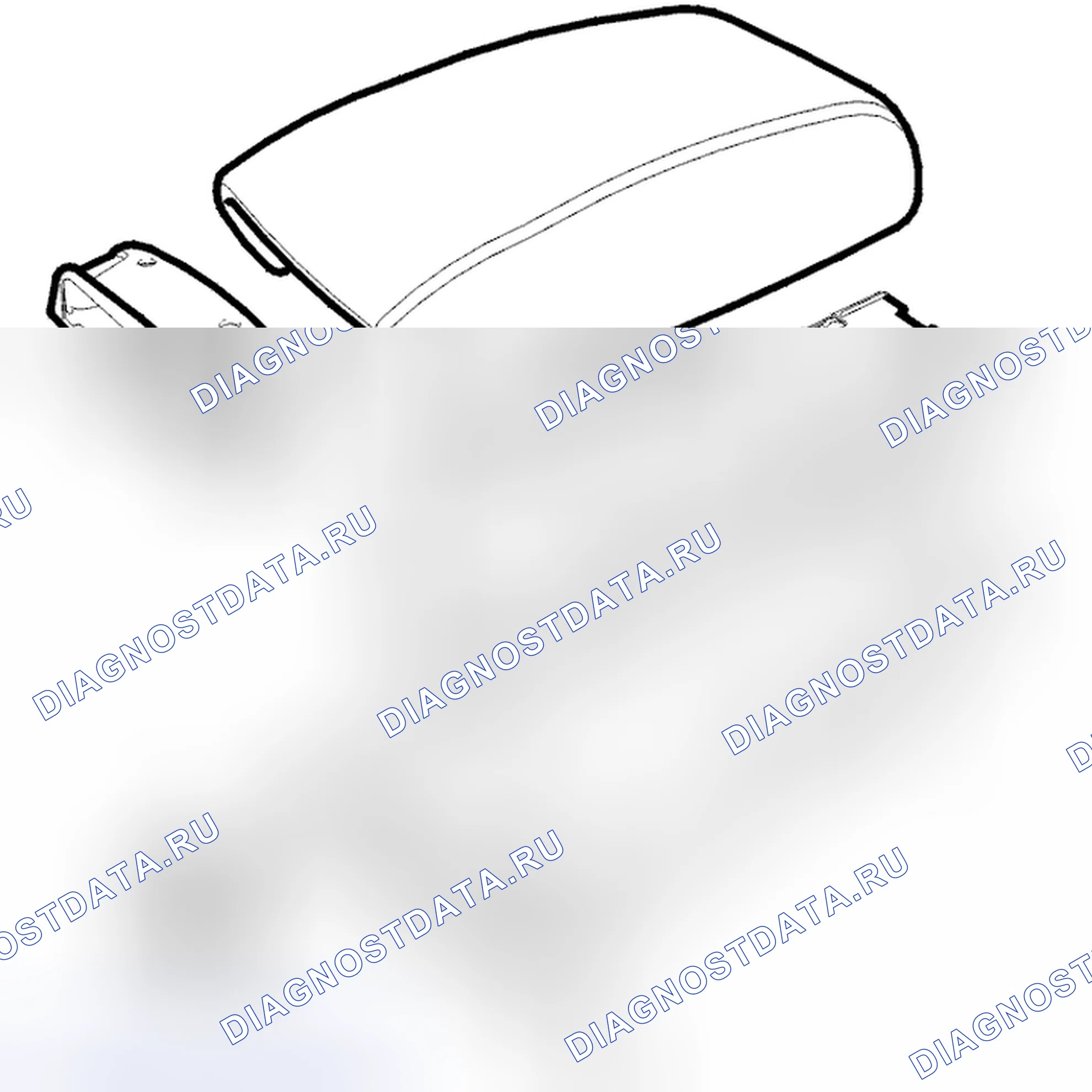 Рис. 207: Снятие подлокотника центральной консоли. Volvo V40 I рестайлинг