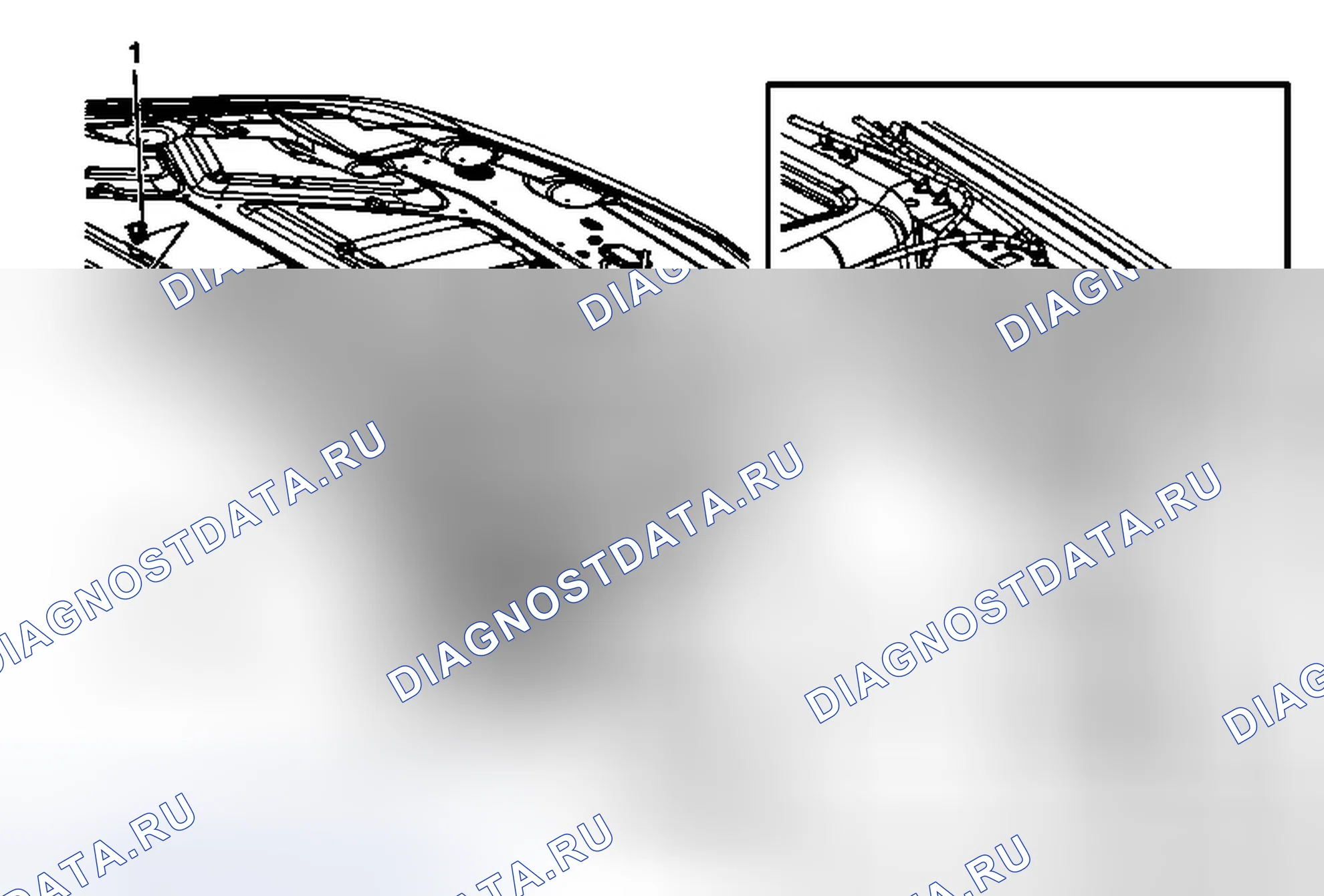 Рис. 6: Замена шланга омывателя ветрового стекла (анклав). Chevrolet Traverse I