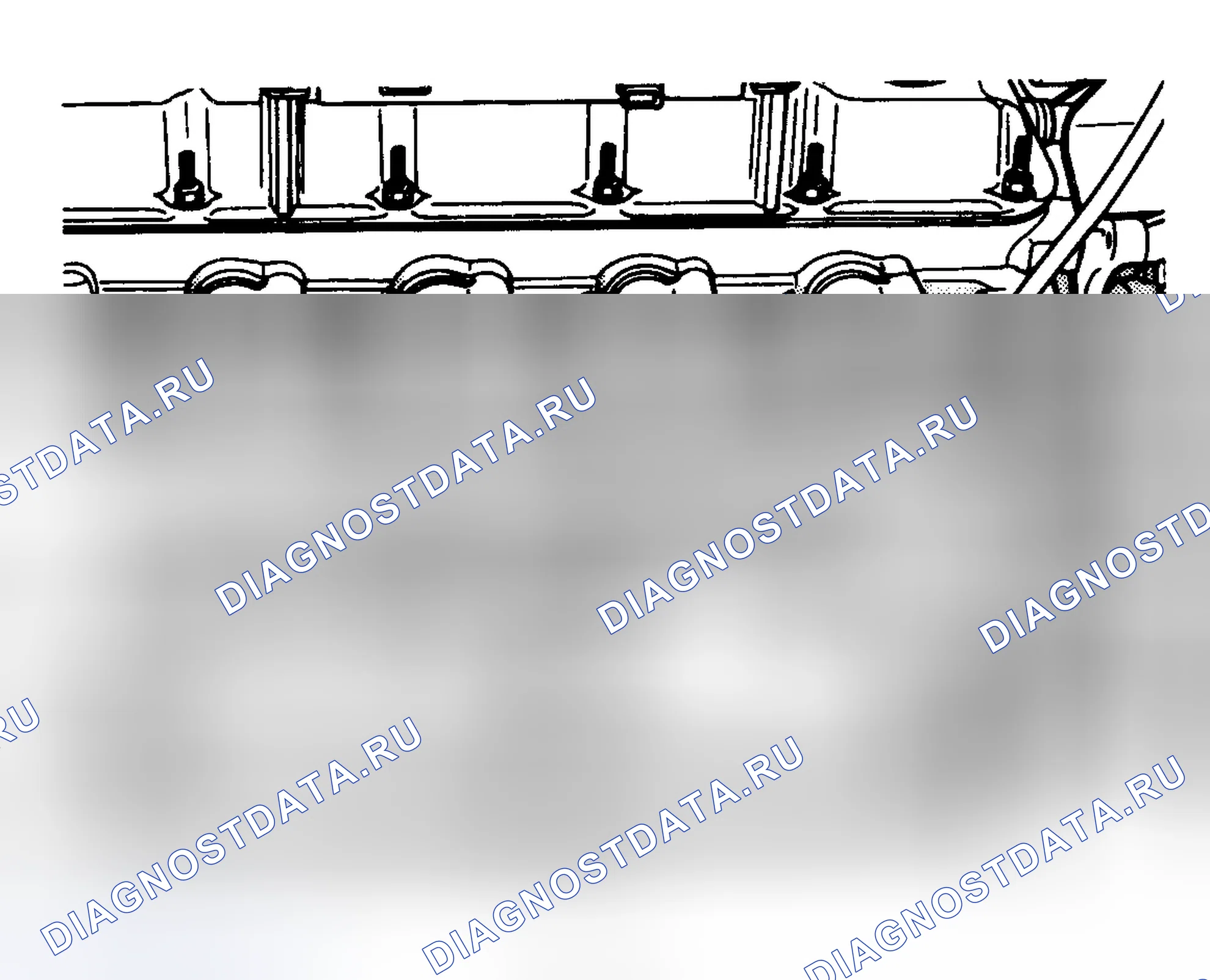 Рис. 8: Правая сторона двигателя (8.0L). Dodge Pickup R3500 