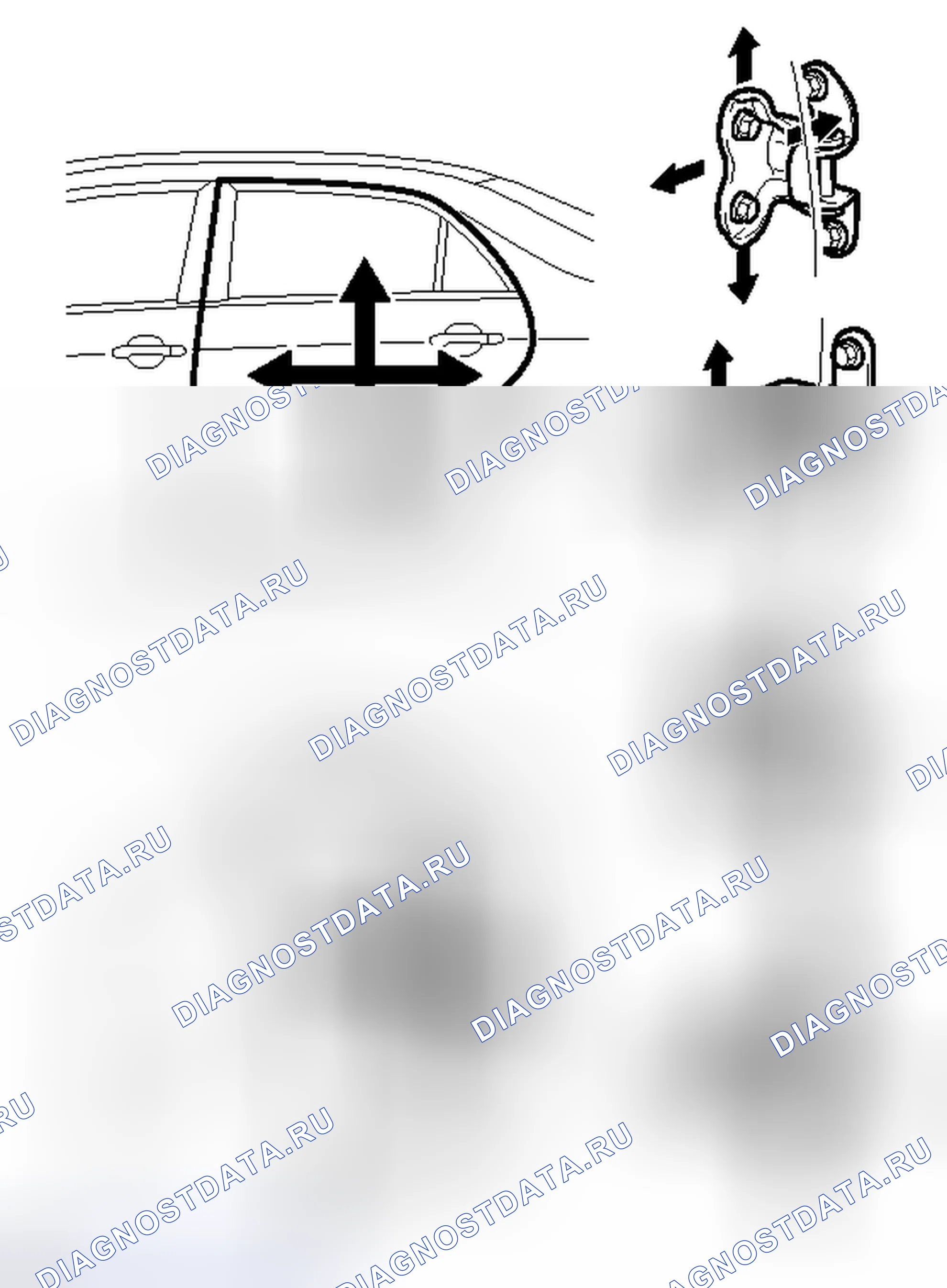 Рис. 17: РЕГУЛИРОВКА наружных кузовных панелей. Toyota Corolla X рестайлинг