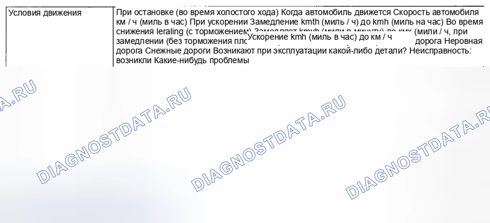 Рис. 14: УСЛОВИЯ ВОЗНИКНОВЕНИЯ НЕИСПРАВНОСТЕЙ. Subaru Tribeca WX рестайлинг