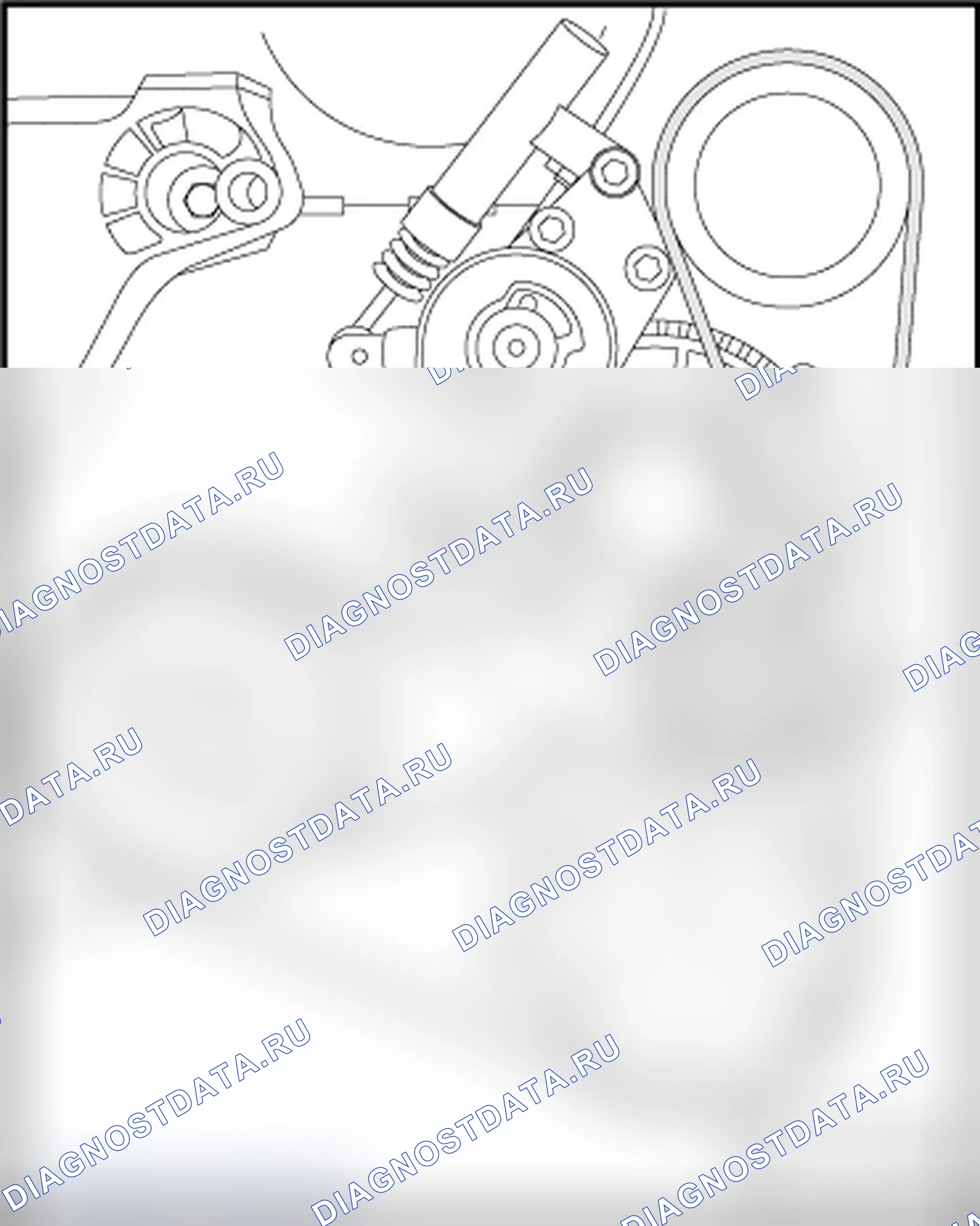 Рис. 52: Прокладка ребристого ремня. Volkswagen New Beetle A4