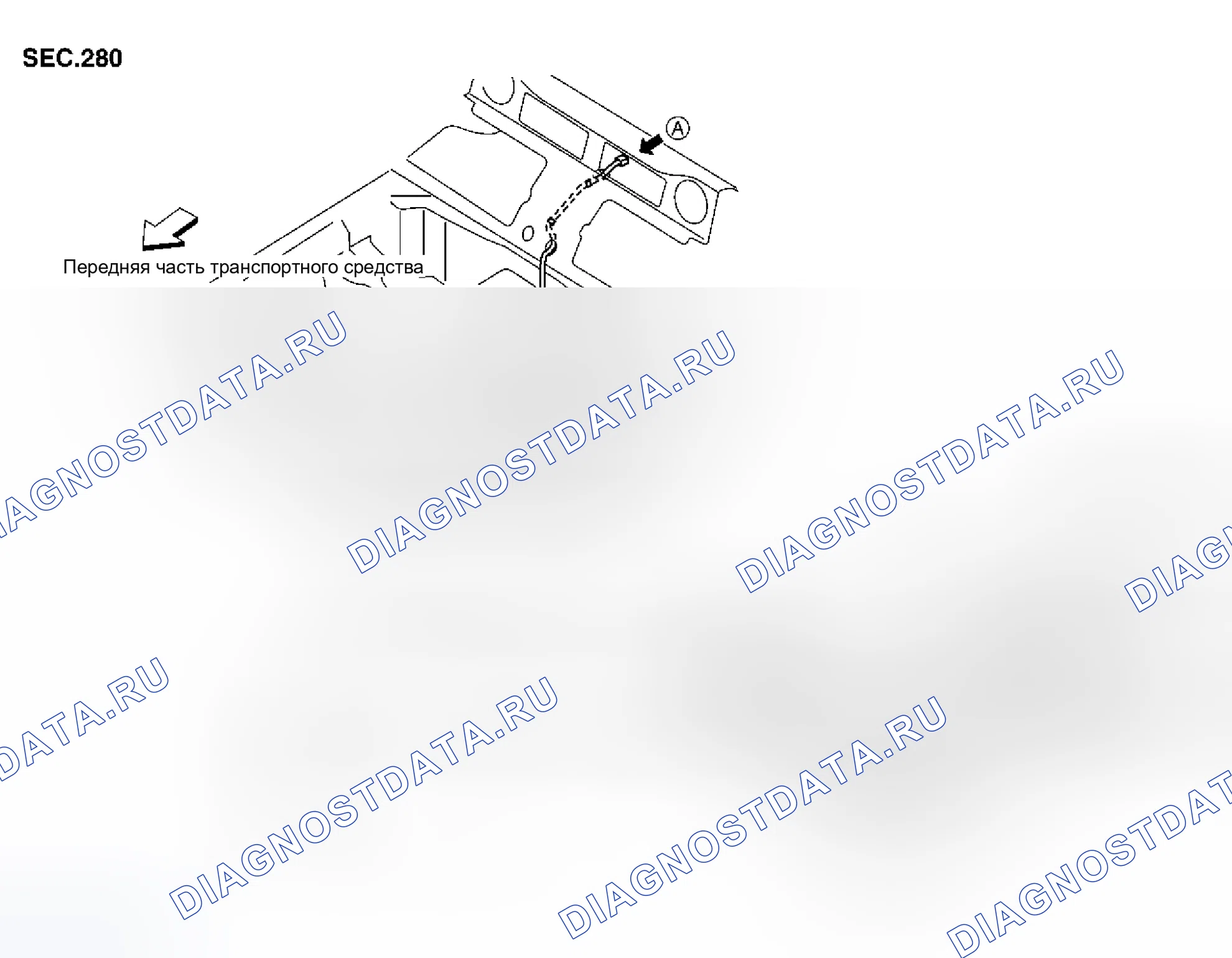 Рис. 3: Расположение антенны. Nissan 350Z I