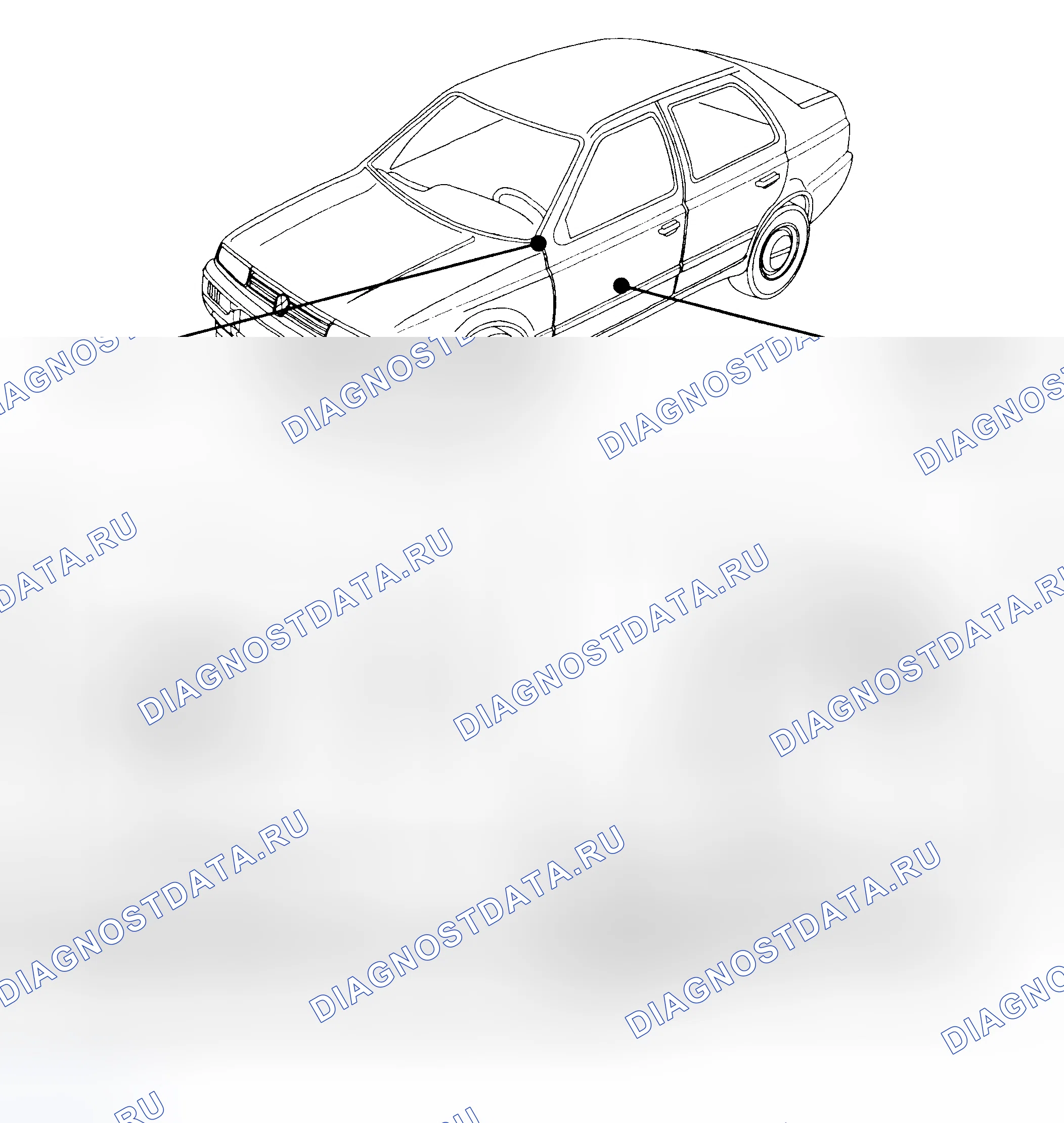 Рис. 7: РАСПОЛОЖЕНИЕ КОМПОНЕНТОВ. Volkswagen Jetta III