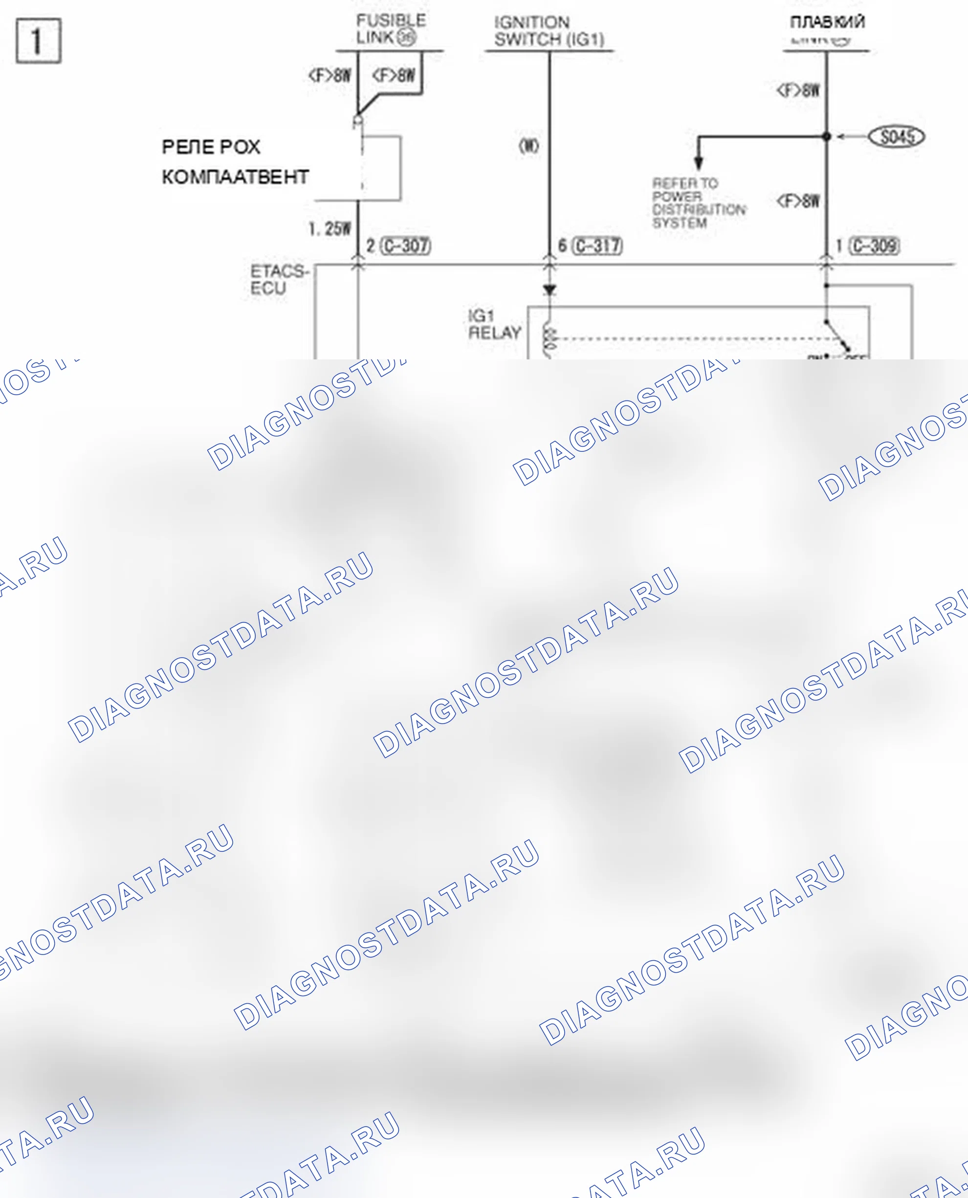 Рис. 420: ТОНАЛЬНЫЙ СИГНАЛ НАПОМИНАНИЯ О КЛЮЧЕ ЗАЖИГАНИЯ <ТРАНСПОРТНЫЕ СРЕДСТВА С КОС>. Mitsubishi Lancer Ralliart X
