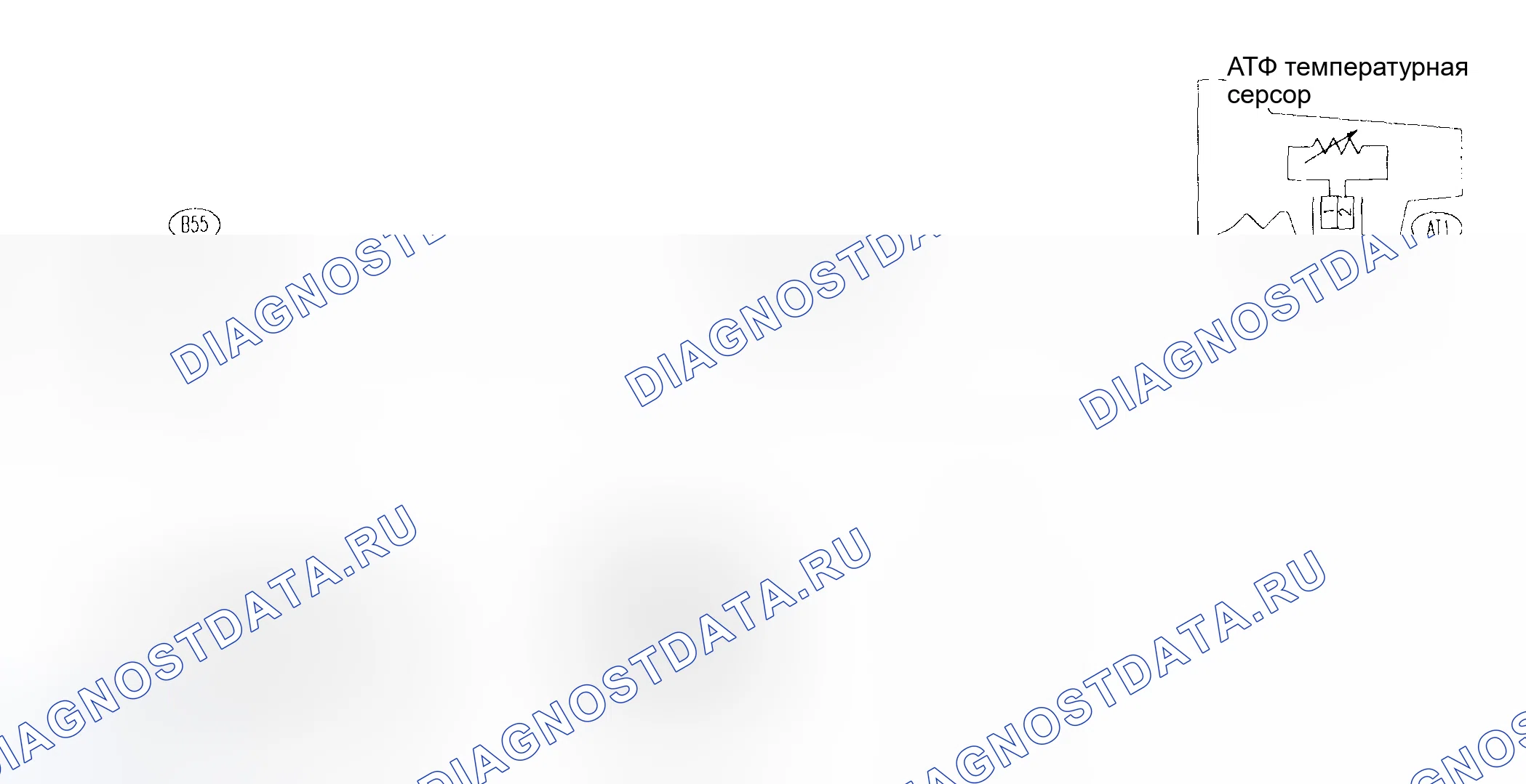 Рис. 693: Схема подключения датчика температуры ATF. Subaru Impreza GD/GC/GG