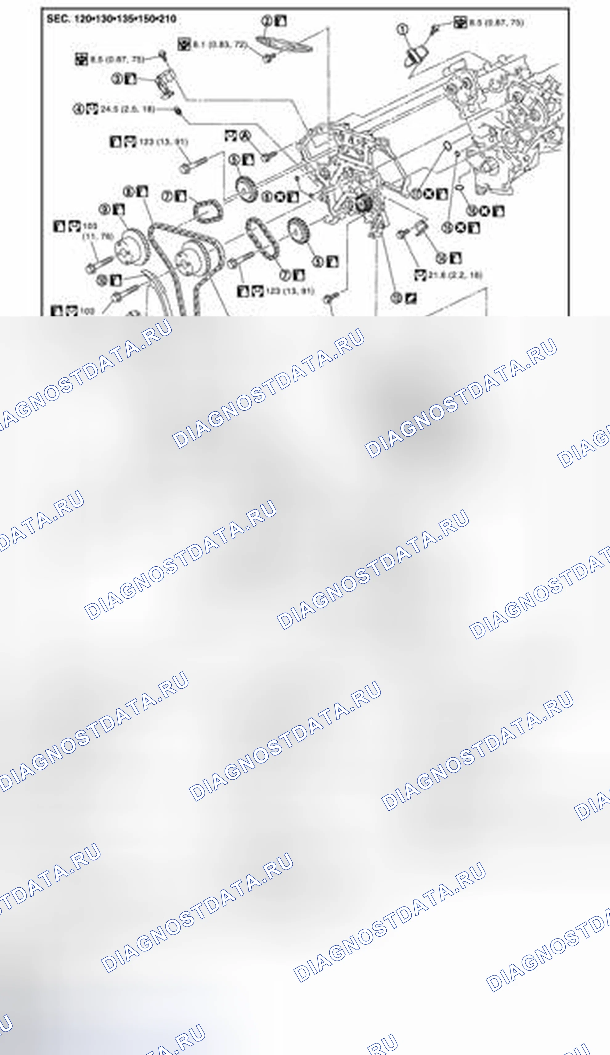 Рис. 159: Разнесенный вид. Nissan Quest IV