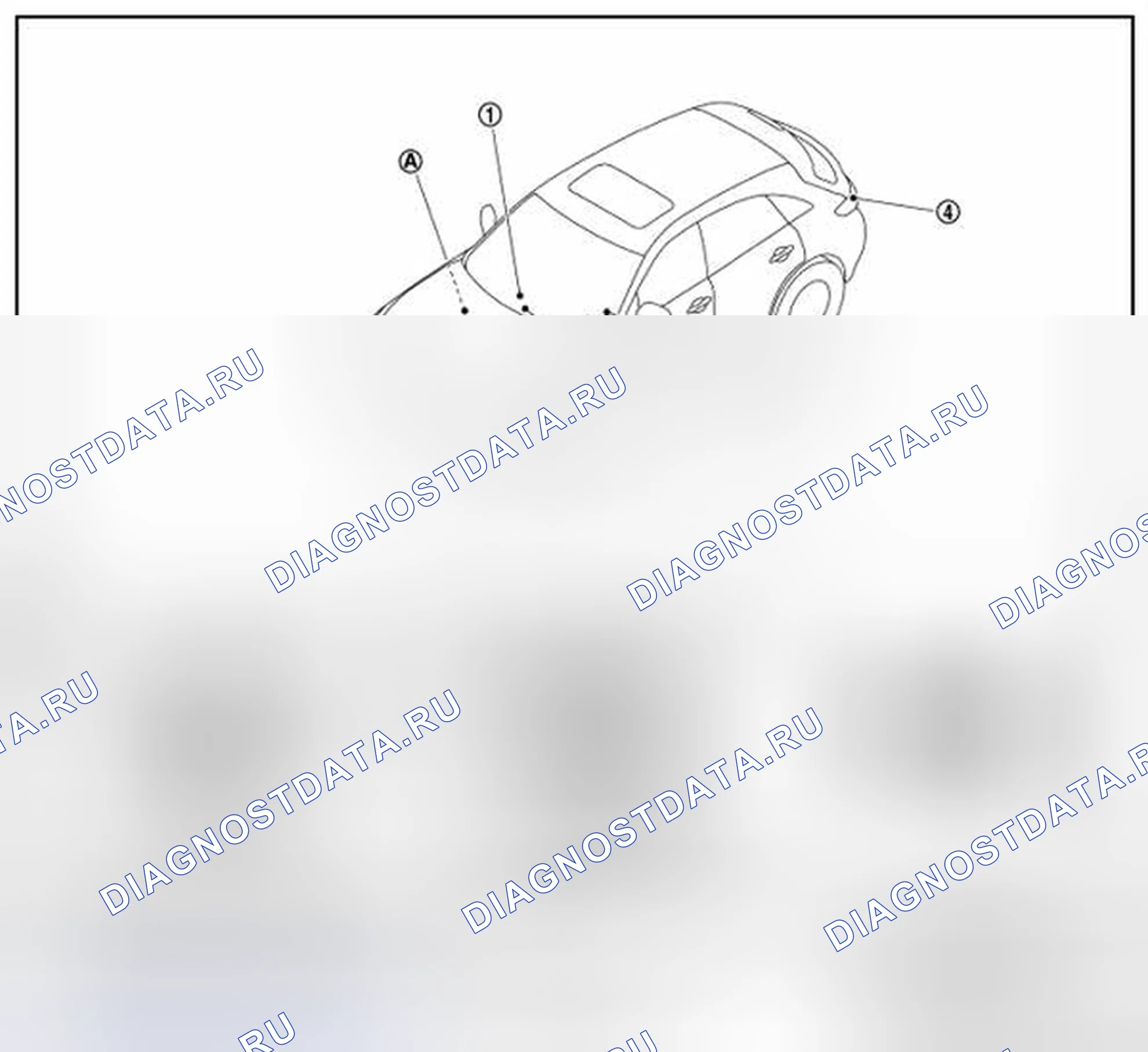 Рис. 7: Расположение компонентов. Infiniti FX37 II рестайлинг