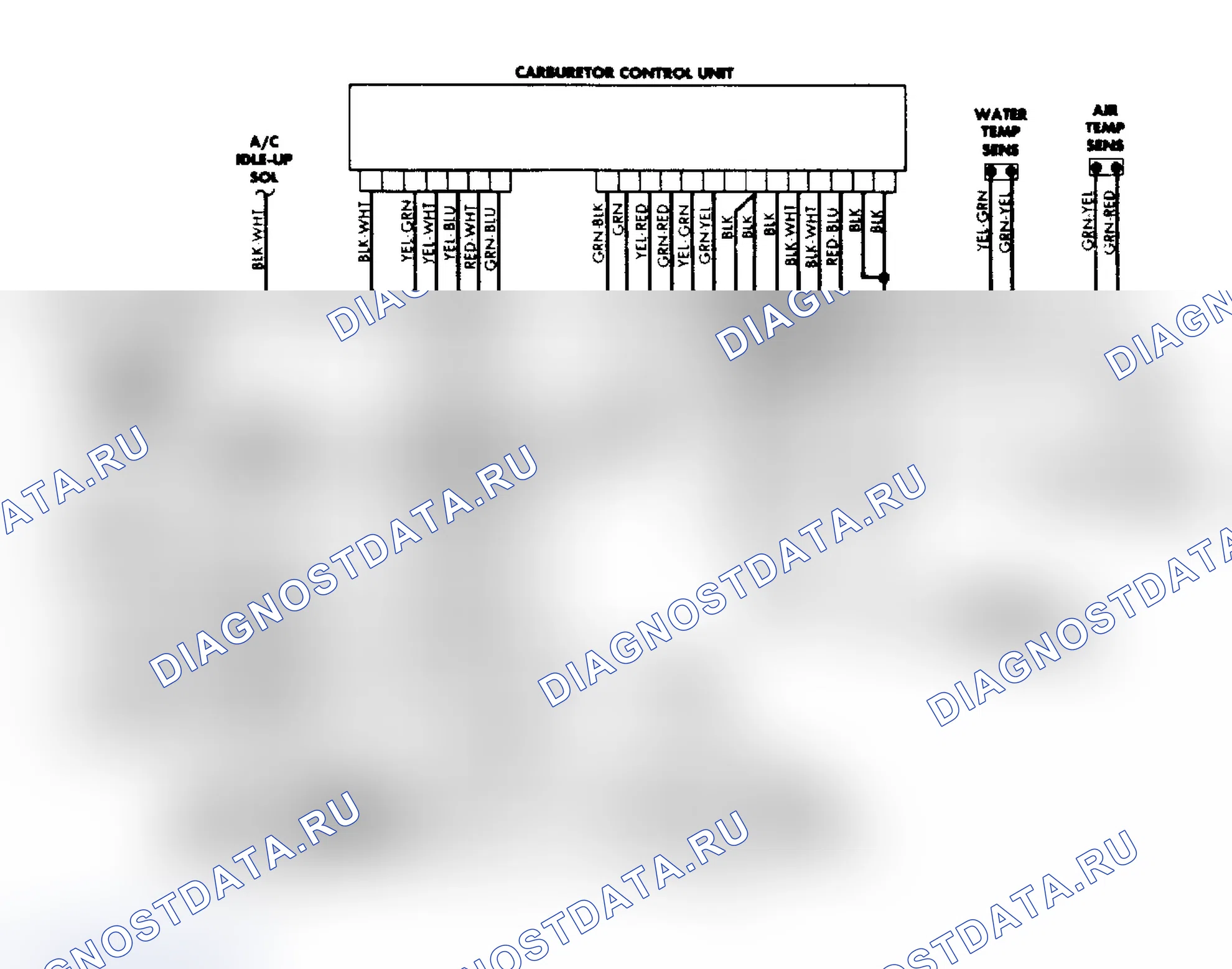 Рис. 13: электросхема системы FBC (Montero и Pickup). Mitsubishi Montero I